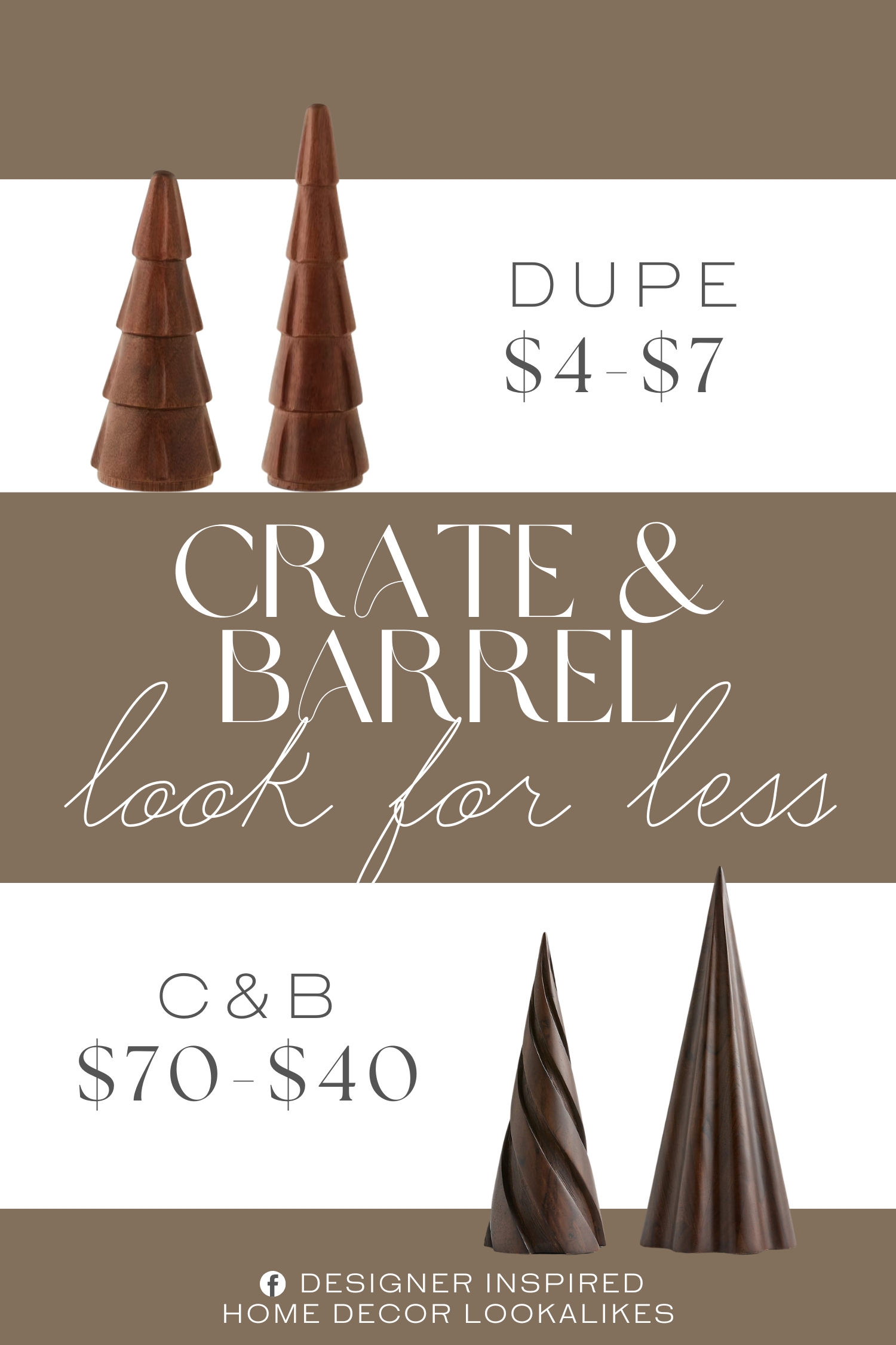 Crate & Barrel Madeira Walnut Wood Decorative Turned Tree Dupe. Crafted from mango wood, this tabletop decoration features a natural brown finish, highlighting the wood's inherent grain.