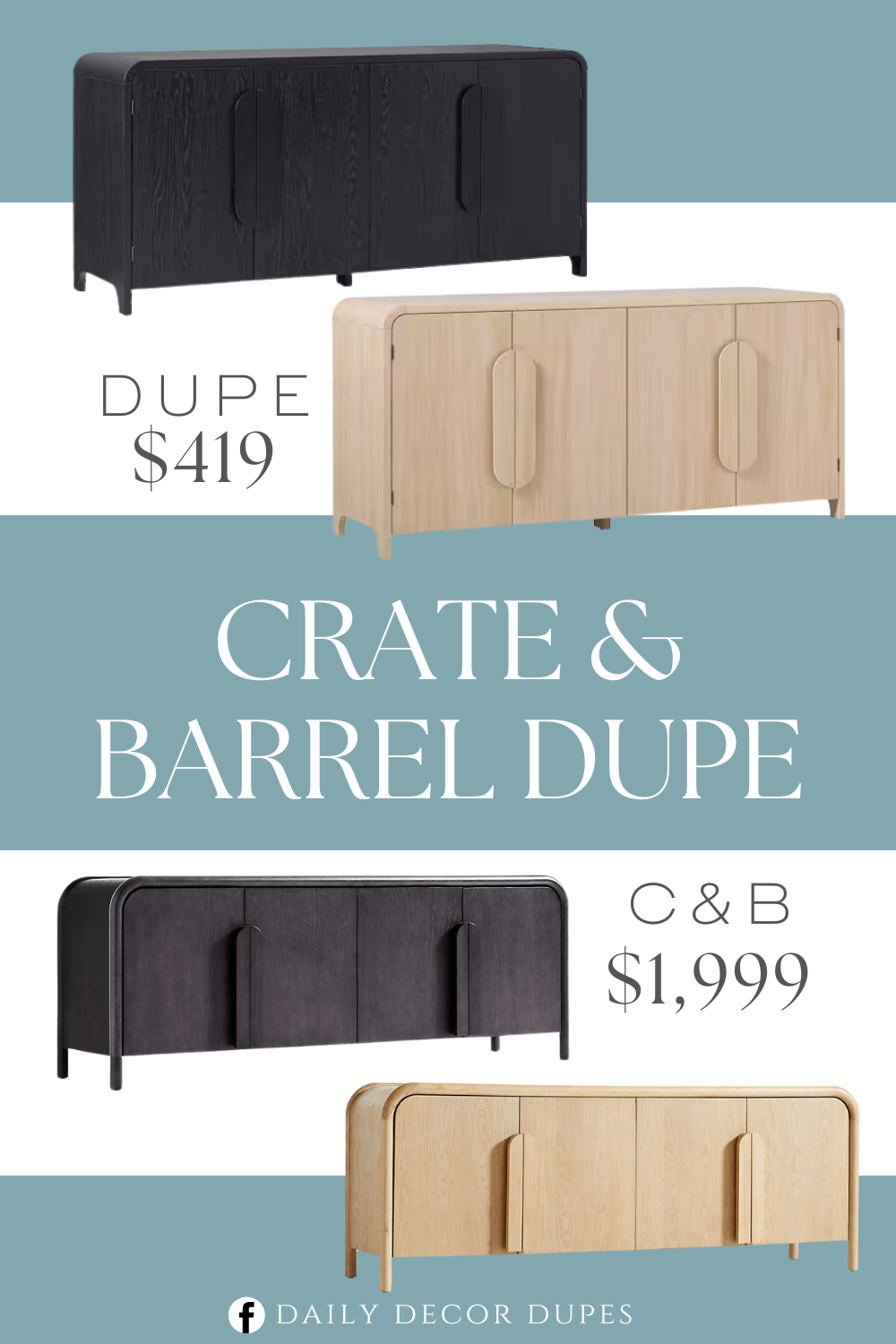 Crate & Barrel Natural Storage Media Credenza Dupe. Made from warp-resistant MDF and durable laminate, this sideboard is built for everyday living. Product dimensions: 30 in. H x 64 in. L x 20 in. W, 129 lbs.