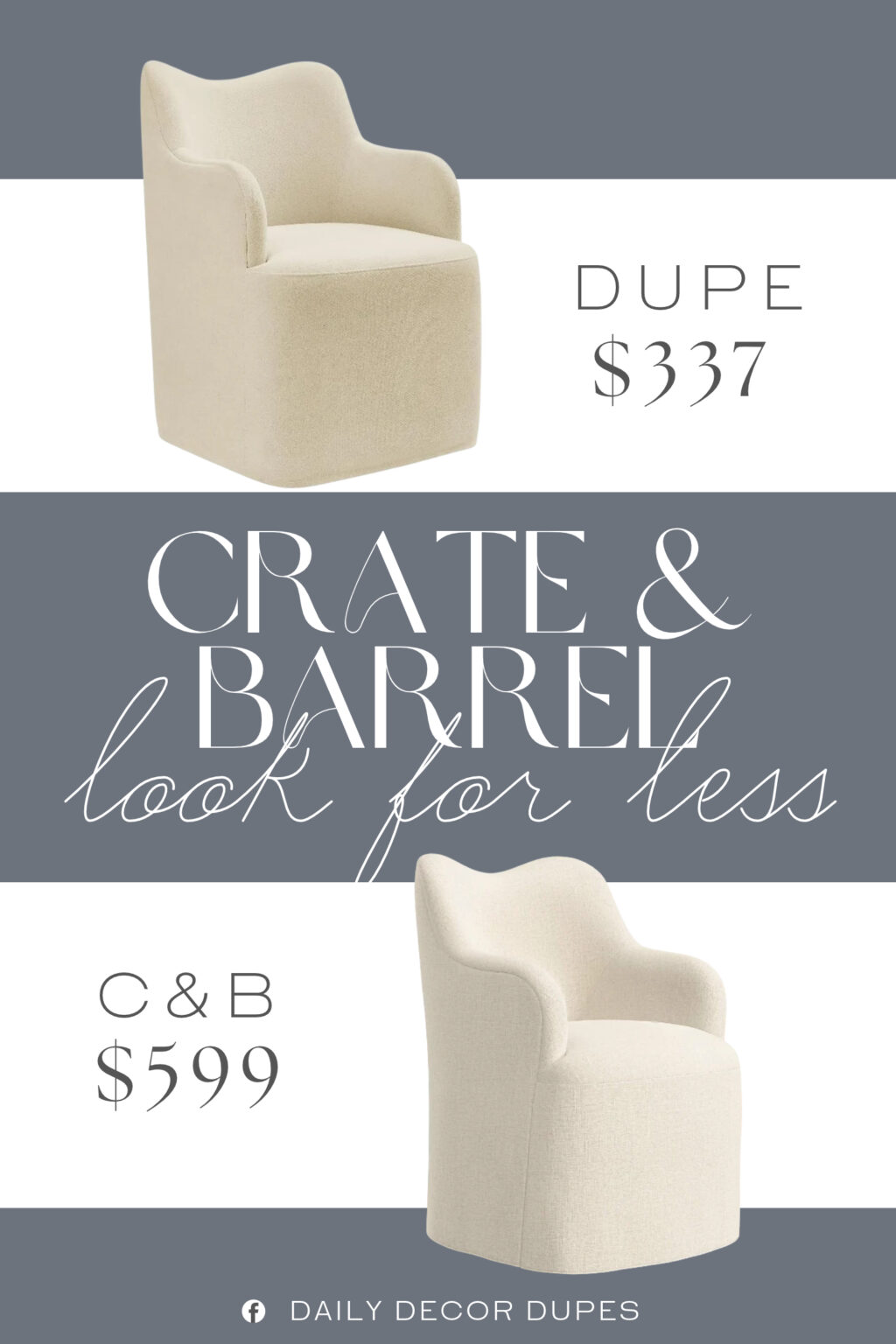 Crate & Barrel Paloma Upholstered Swivel Dining Chair Dupe. Featuring a smooth 360-degree swivel base, this upholstered dining chair offers effortless movement for living rooms, reading corners, bedrooms, and conversation spaces.