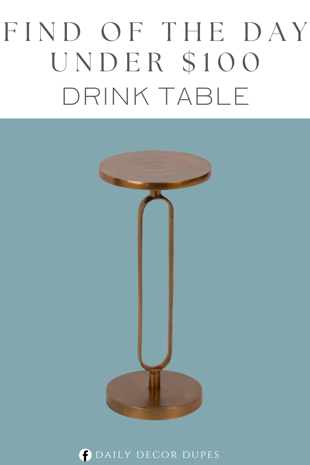 Find of the Day Under $100 Drink Table. Textured finish, cut out detail. Made from metal.