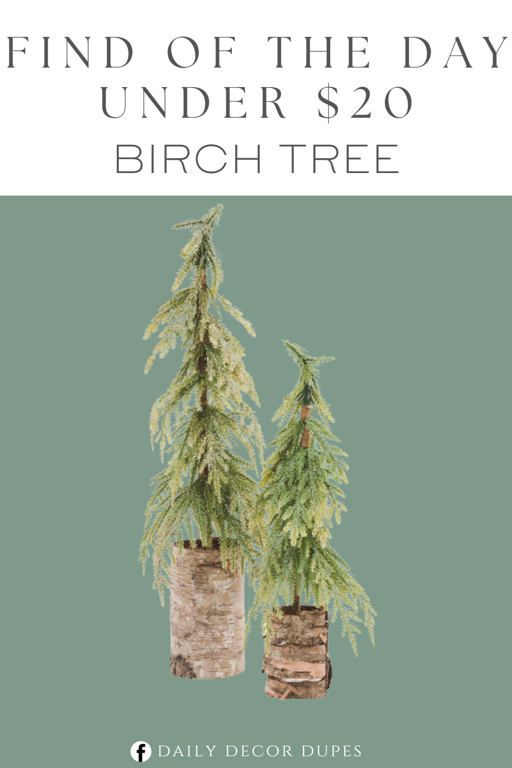 Find of the Day under $20 Birch Tree. Add to your home decor with this birch tree collection. Realistic faux tree is non-removable from pot.