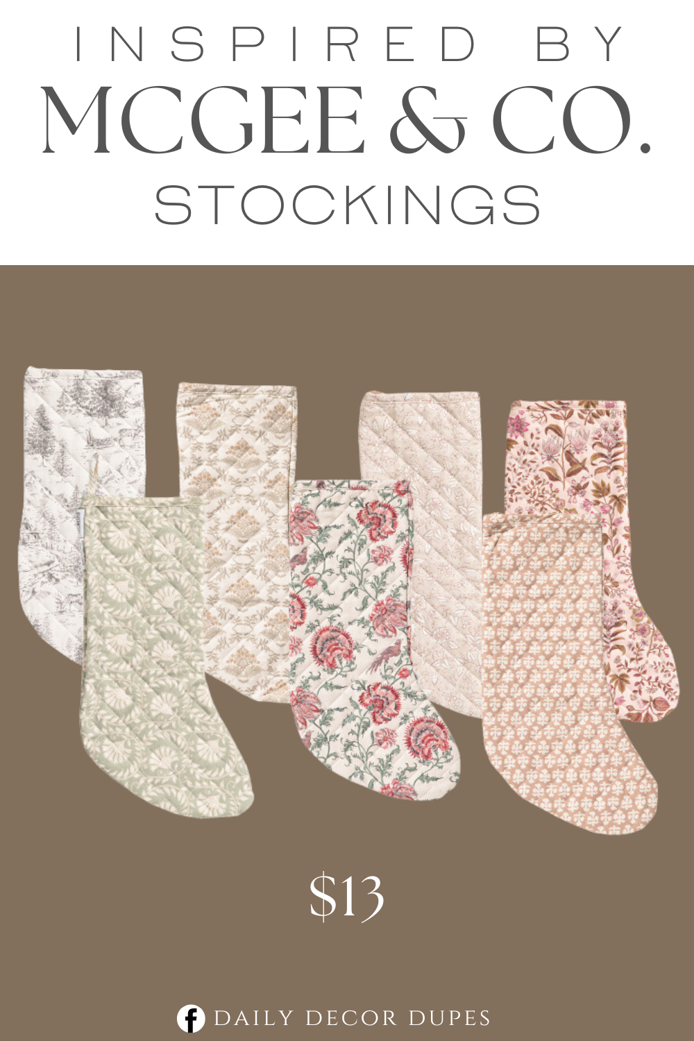 Inspired by McGee & Co Stockings. Chic holiday stockings. Christmas decoration stockings. Neutral holiday stockings.