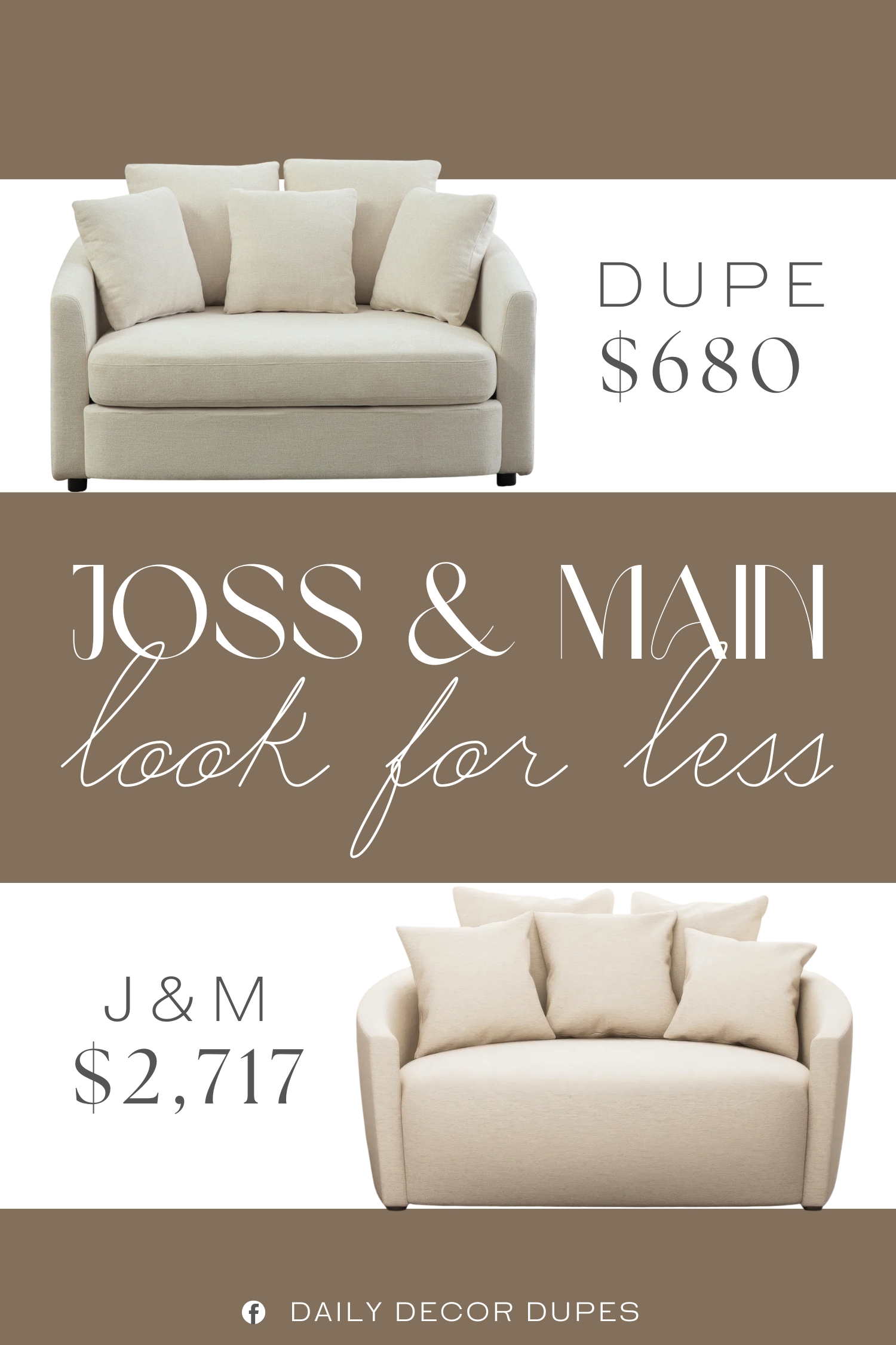 Joss & Main Esmeray Oversized Loveseat Dupe. This reading chair is made of chenille fabric, which is soft, comfortable, and skin-friendly. In addition, the seat cushion is filled with foam, which provides excellent elasticity and support, ensuring long-term use.