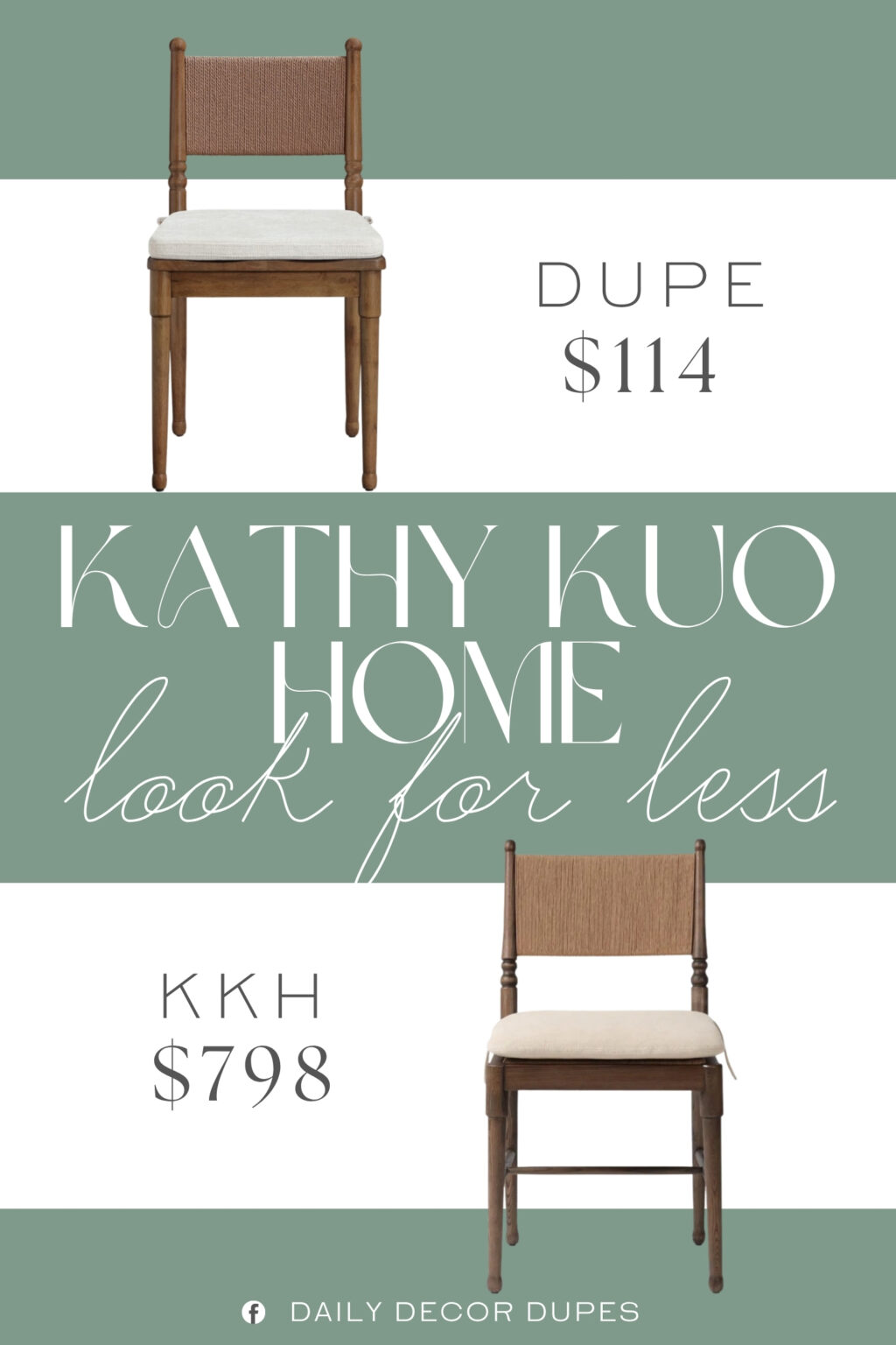 Kathy Kuo Home Fayth Broadway Dune Linen Dining Chair Dupe. Ergonomic curved paper cord backrests offer supportive seating. Solid wood construction delivers durability for everyday use.