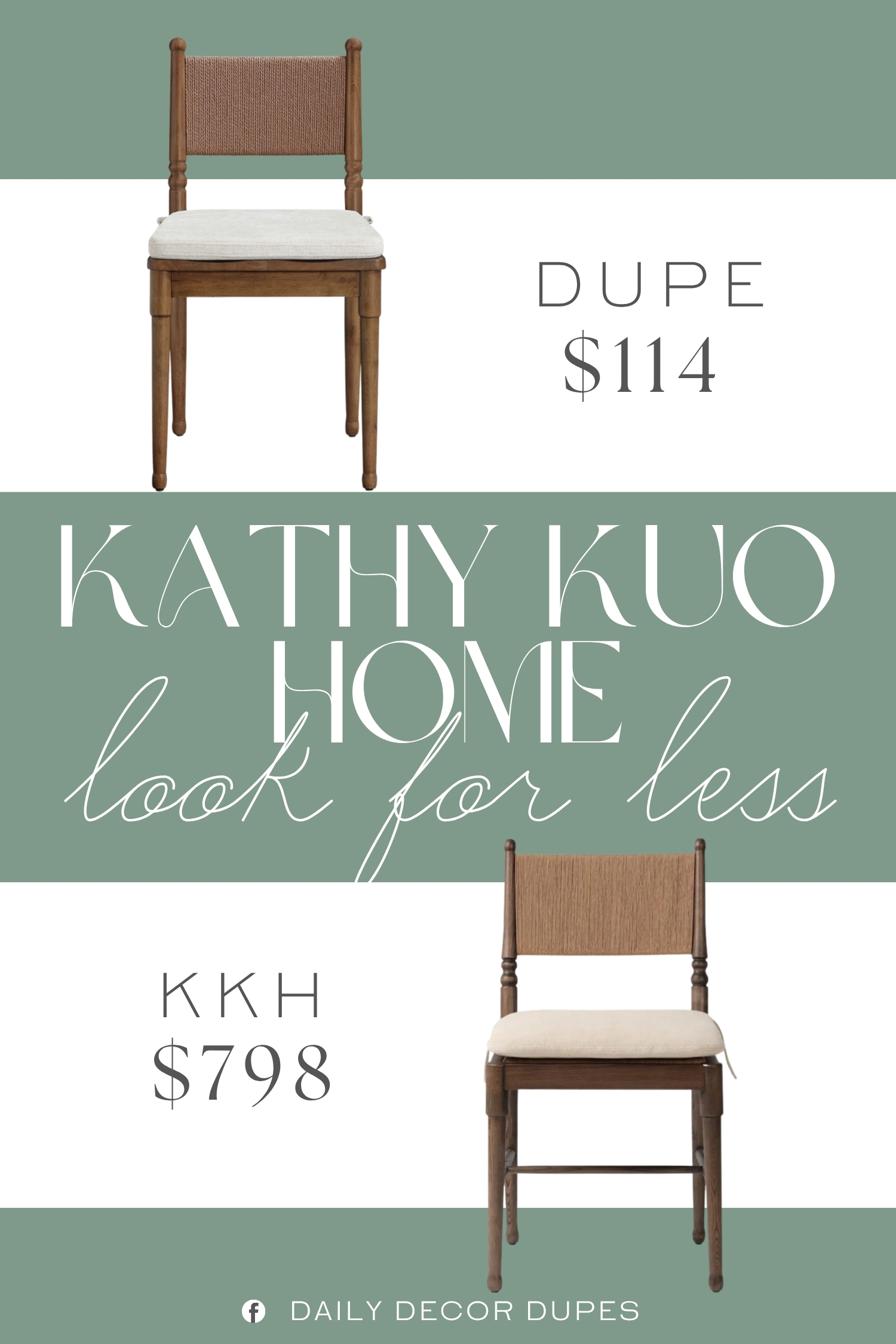 Kathy Kuo Home Fayth Broadway Dune Linen Dining Chair Dupe. Ergonomic curved paper cord backrests offer supportive seating. Solid wood construction delivers durability for everyday use.