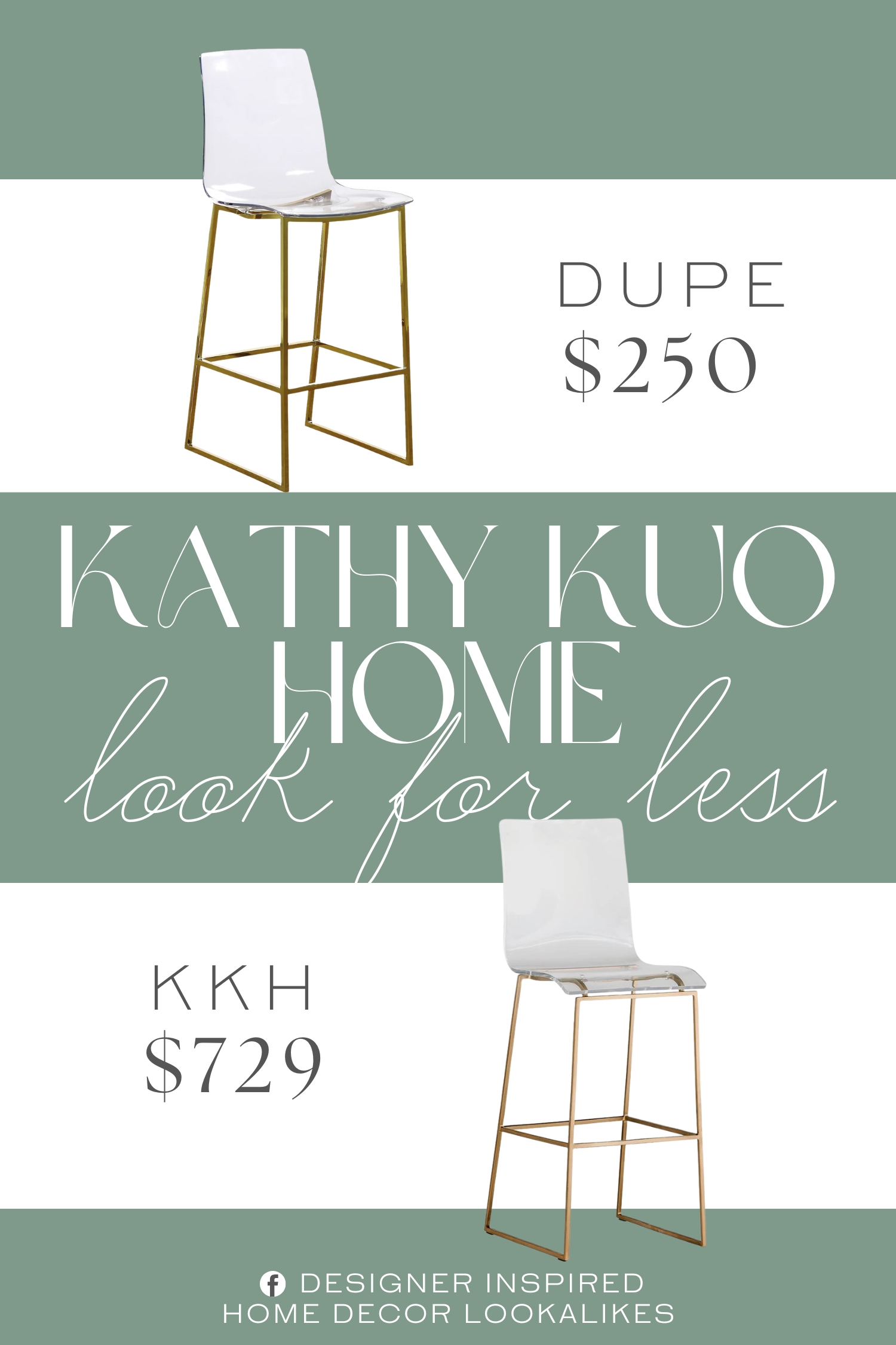 Kathy Kuo Home King Modern Clear Acrylic Bar Stool. Crafted from Lucite polycarbonate and featuring a sturdy metal frame, this stool is durable and is sure to be a favorite in your home for years to come.