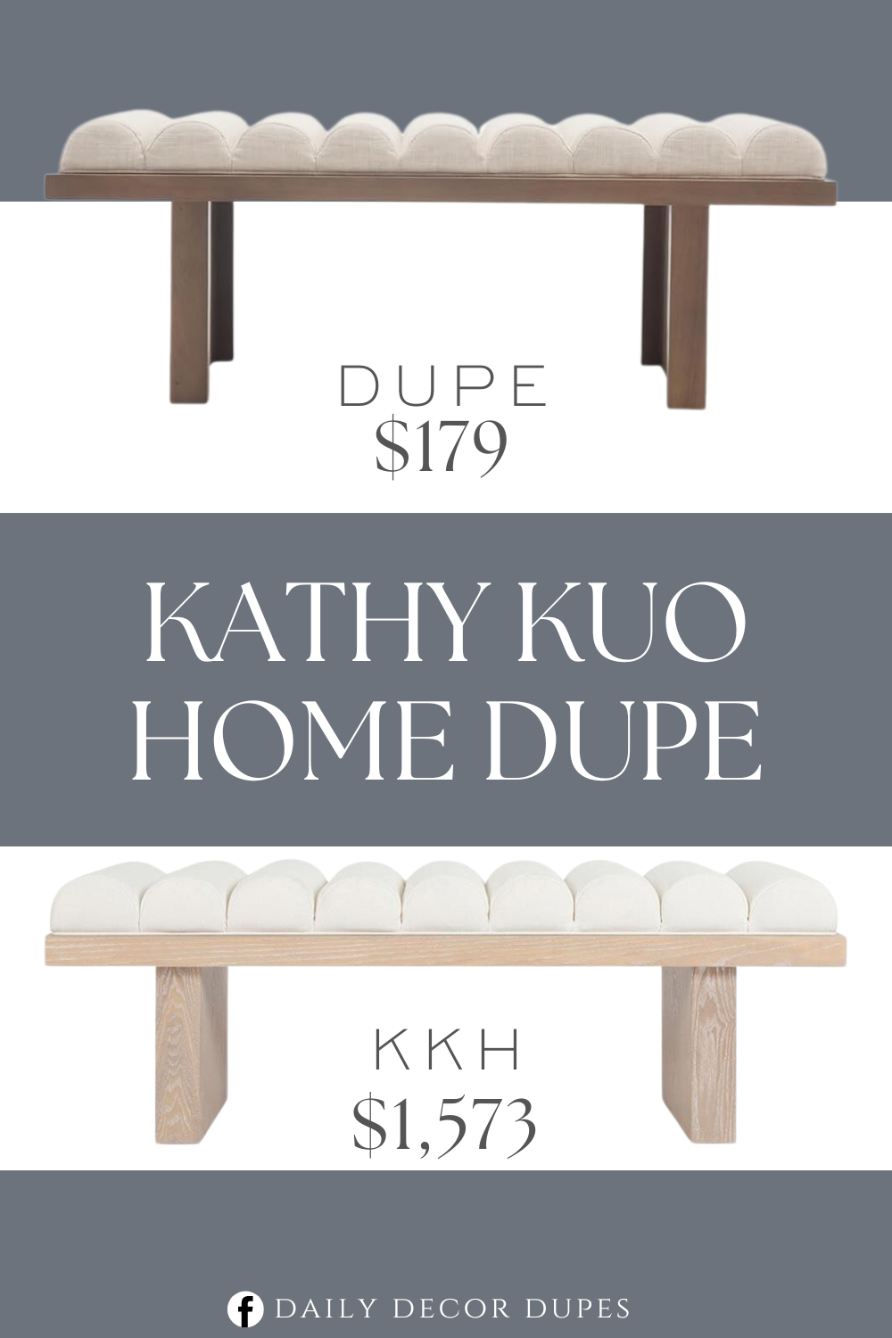 Kathy Kuo Home Modern Classic White Performance Linen Cerused Oak Bench Dupe. Linen material. Modern style. Wood frame material. Product dimension 17.75"D x 47.25"W x 18"H.