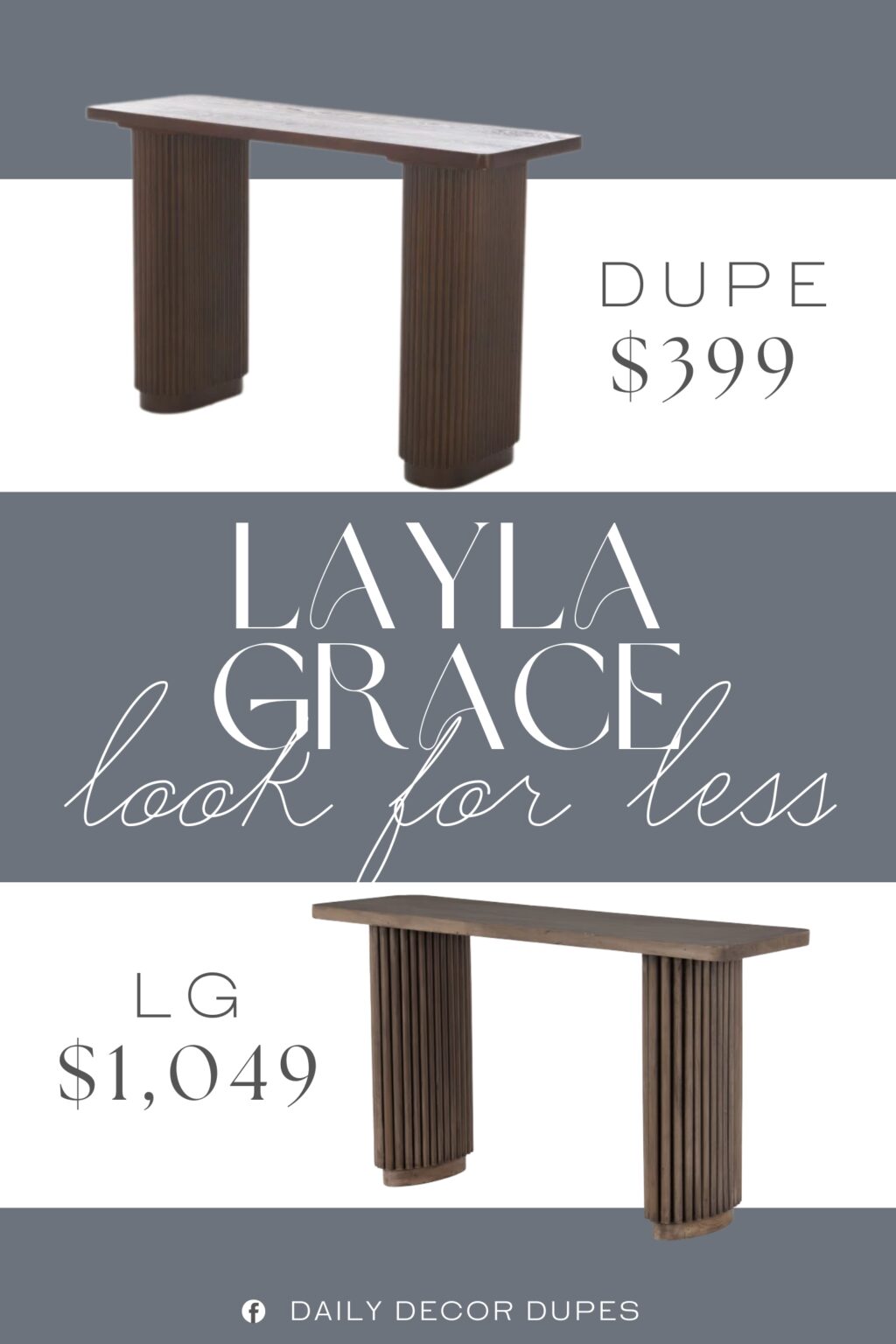 Layla Grace Rutherford Console Table Dupe. Crafted Meticulously From Robust Wood, This Table Is Not Only Visually Charming But Also Incredibly Sturdy, Promising You Durability And Stability.