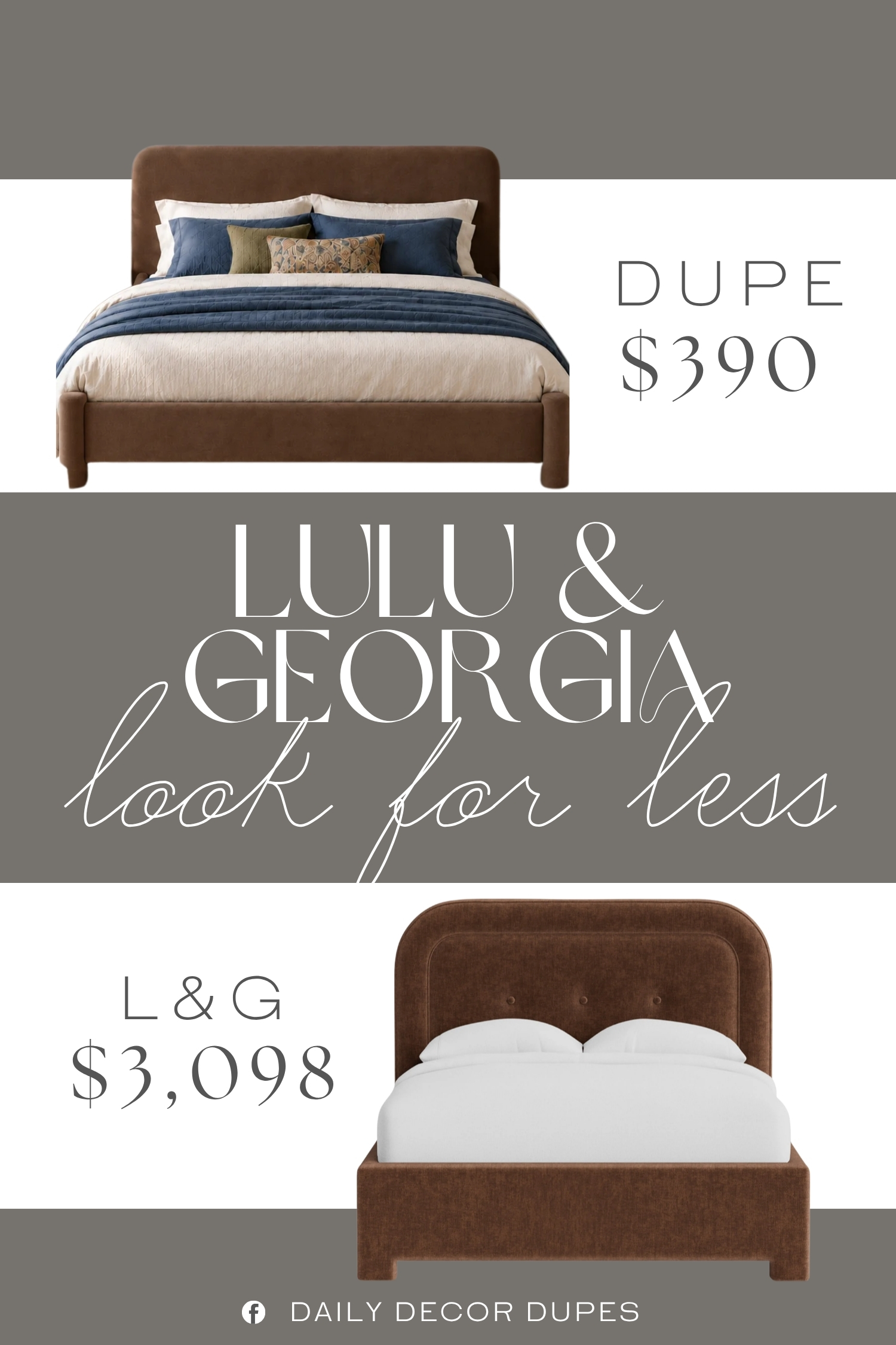 Lulu & Georgia Chestnut Platform Bed Dupe. High-quality fabric with soft touch and rich texture delivers both visual warmth and durability.