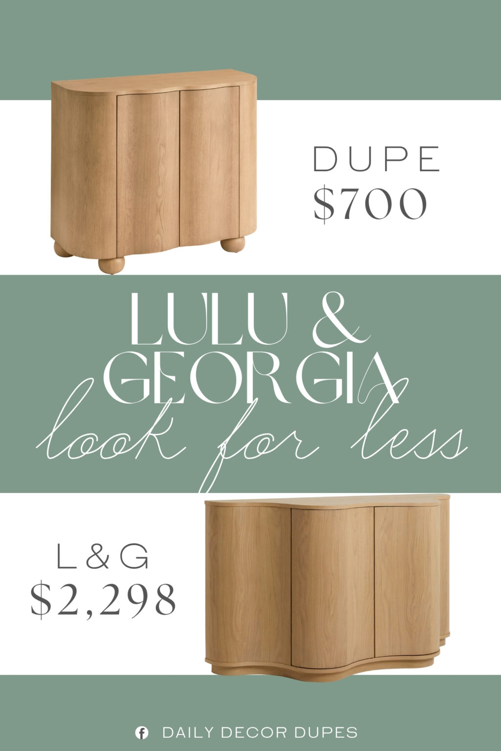 Lulu & Georgia Cora Sideboard Dupe. Crafted of wood in a light-toned wheat finish, this multi-functional storage solution brings adjustable shelving small spaces - simply twist on its cute ball feet for quick and easy assembly. Made of solid rubber wood, engineered wood, and oak veneer with wheat finish
