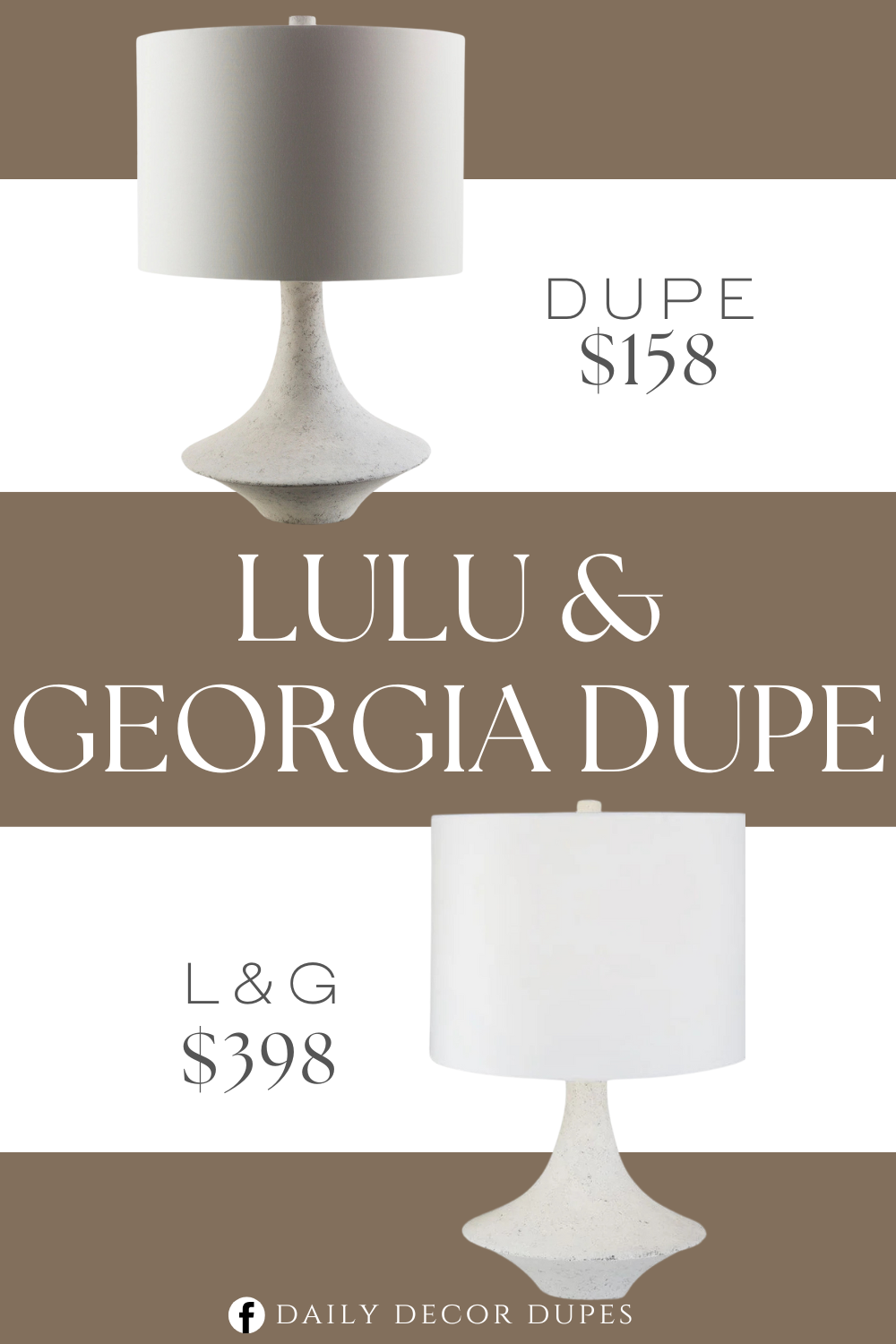 Lulu & Georgia Coulwood Table Lamp Dupe. With a resin base and cotton, polyester shade. Lighting Style: Contemporary, Modern, Transitional.