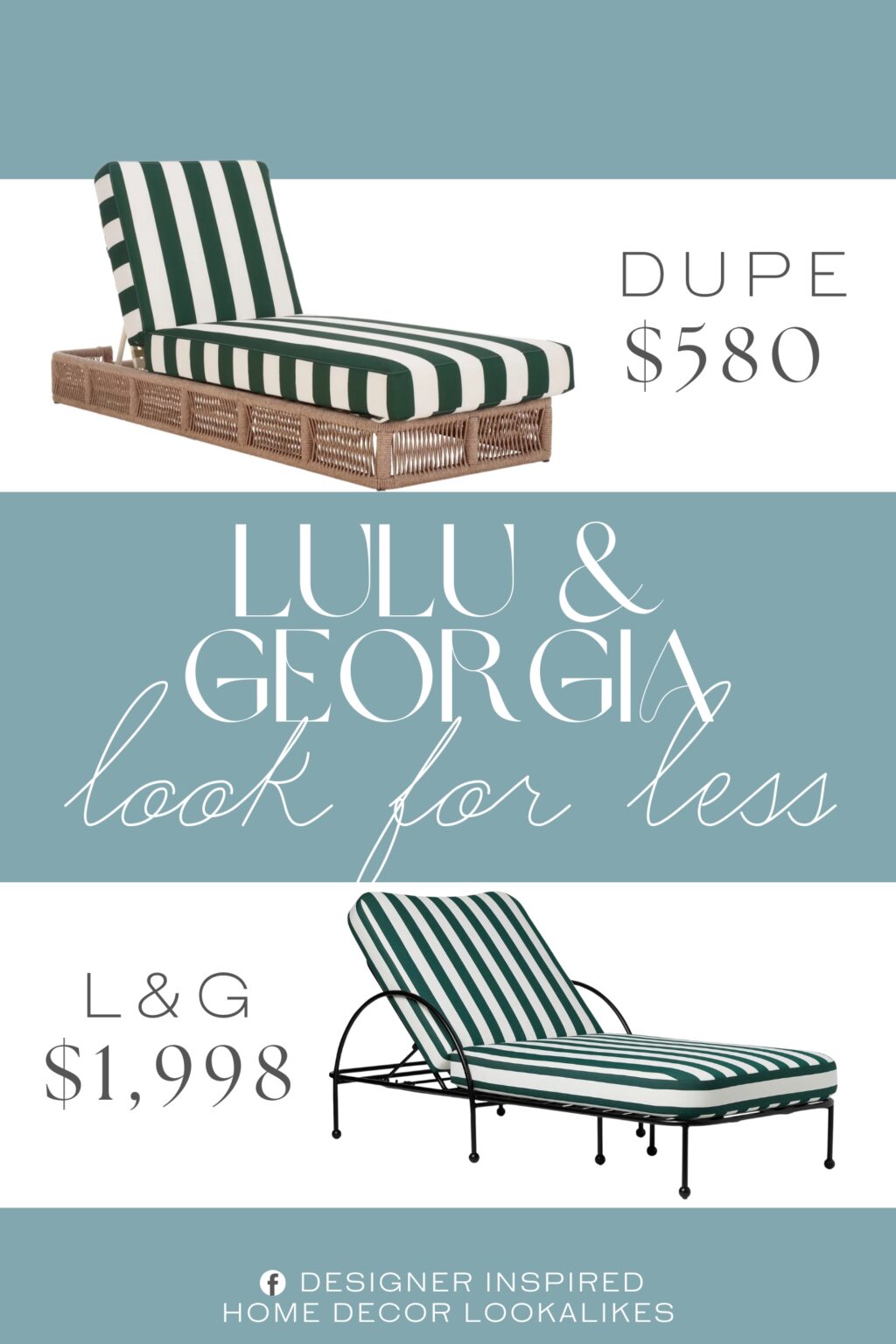 Lulu & Georgia Lanata Outdoor Chaise Dupe. It's built with a steel inner frame that provides a structured foundation for the woven design.