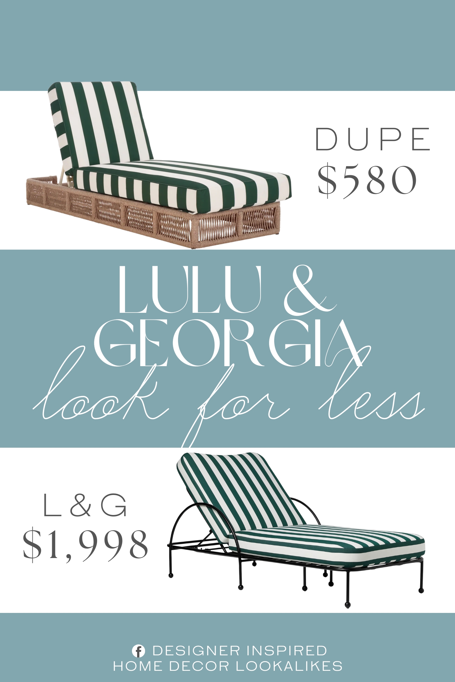 Lulu & Georgia Lanata Outdoor Chaise Dupe. It's built with a steel inner frame that provides a structured foundation for the woven design.