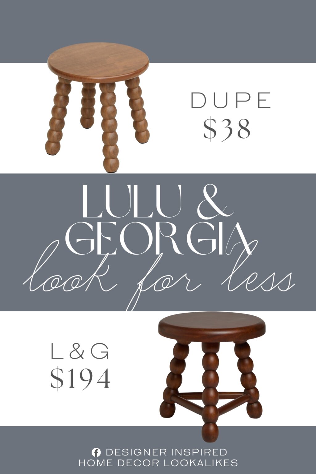 Lulu & Georgia Pikku Round Foot Stool Dupe. Made from 100% natural solid rubber wood, this small stool features thick legs and reinforced metal fittings for maximum stability.