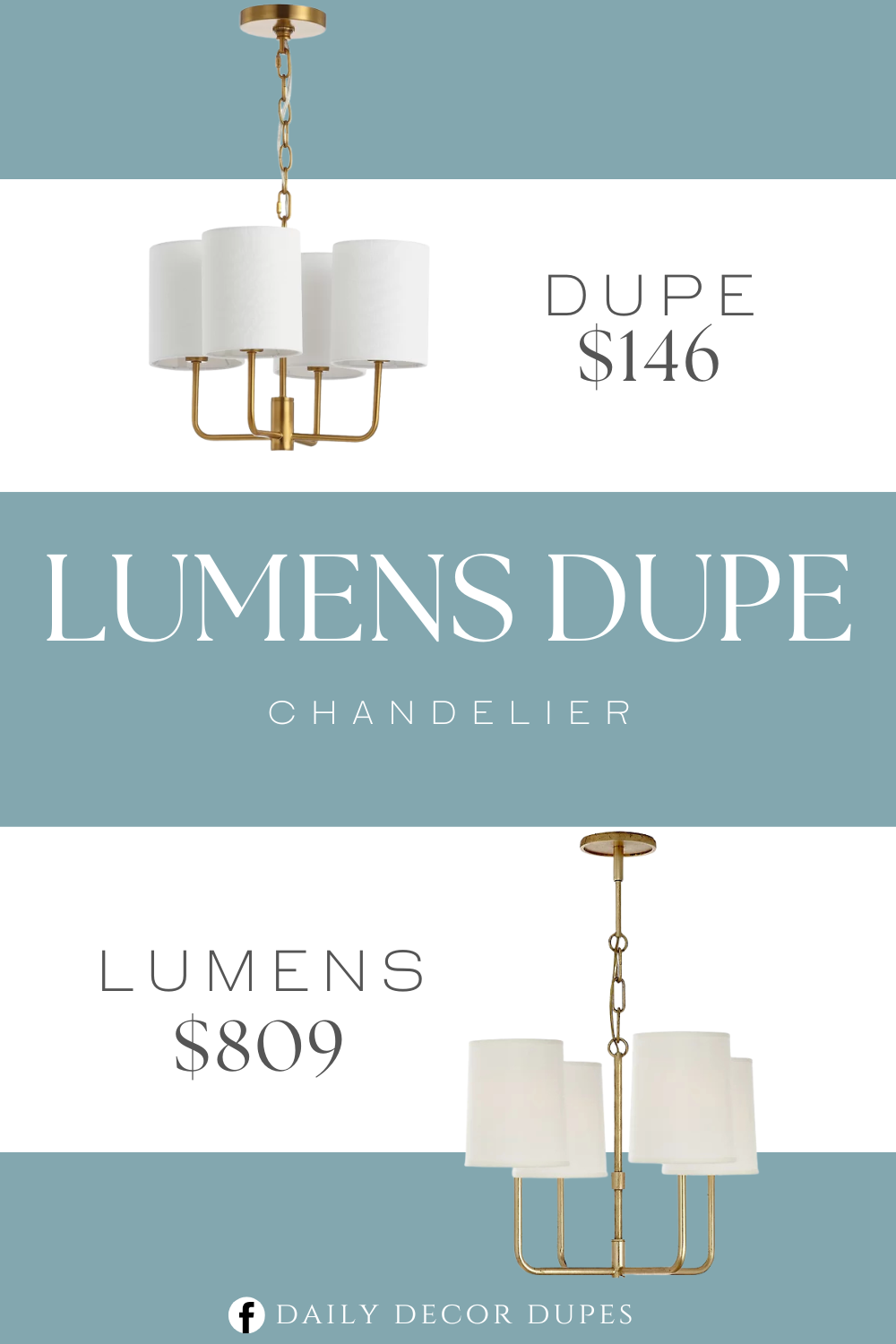 Lumen Go Lightly Small Chandelier Dupe. Sleek and contemporary design. The decorative chain holding the fixture.