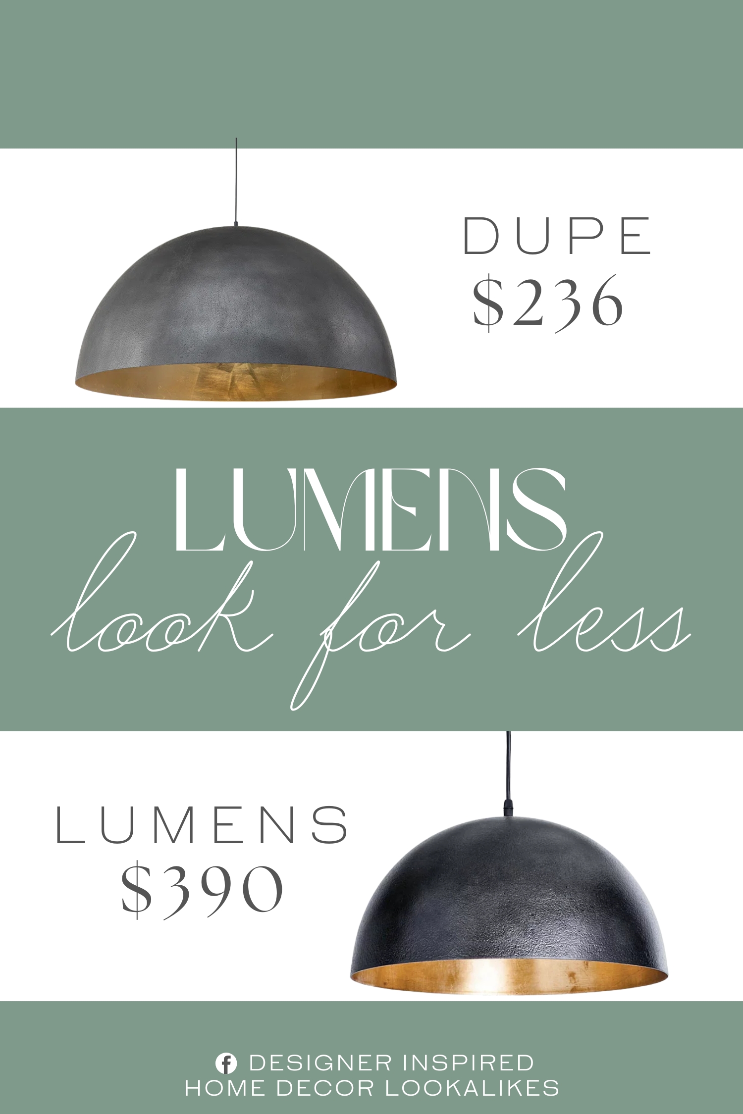 Lumens Sigmund Pendant Light Dupe. Crafted from durable iron, it boasts a smooth surface and a wide opening that distributes light evenly for a warm glow.