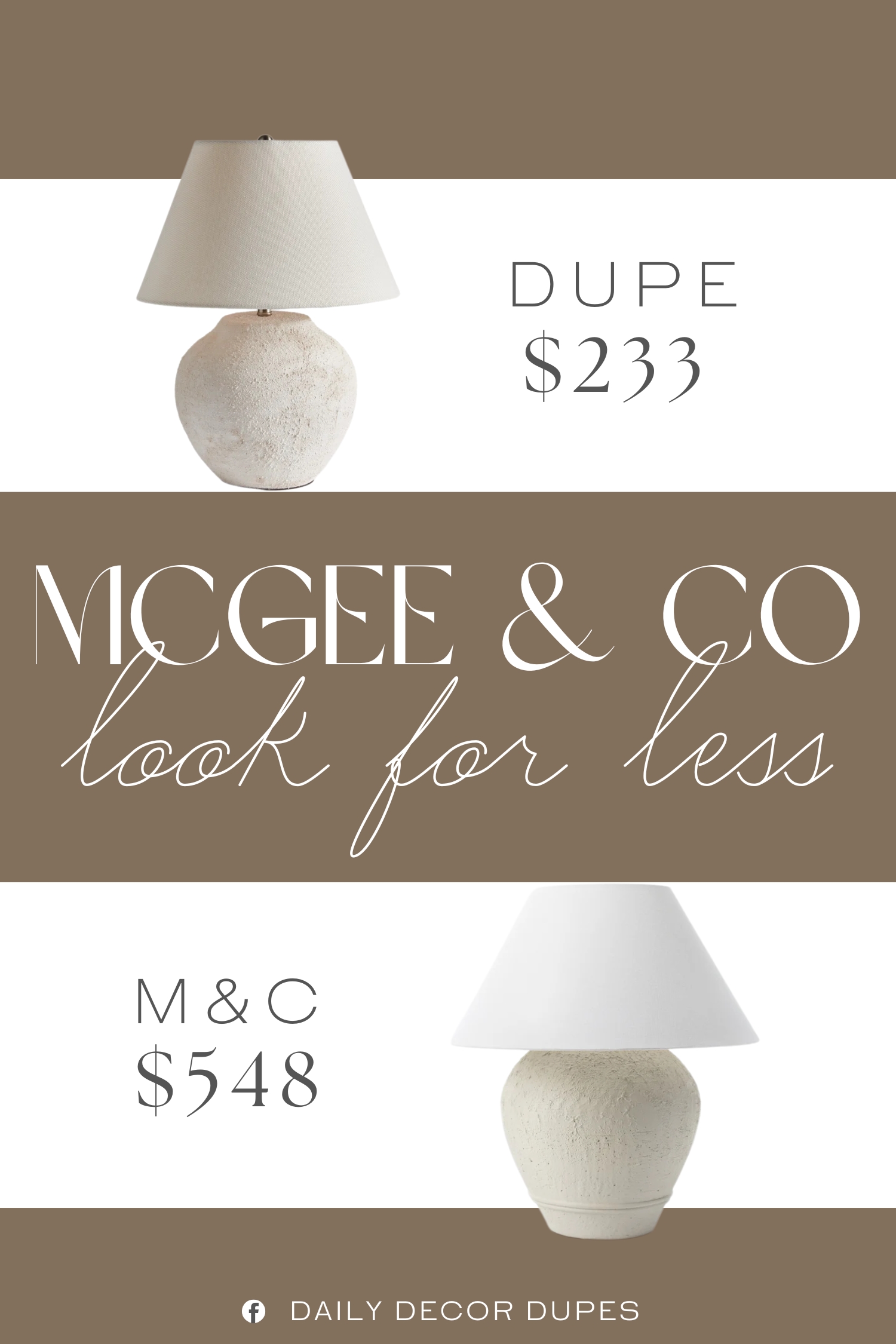 McGee & Co Abbott Ceramic Table Lamp Dupe. Crafted by hand from ceramic with a cold-paint finish for an artisan-inspired, tactile texture.