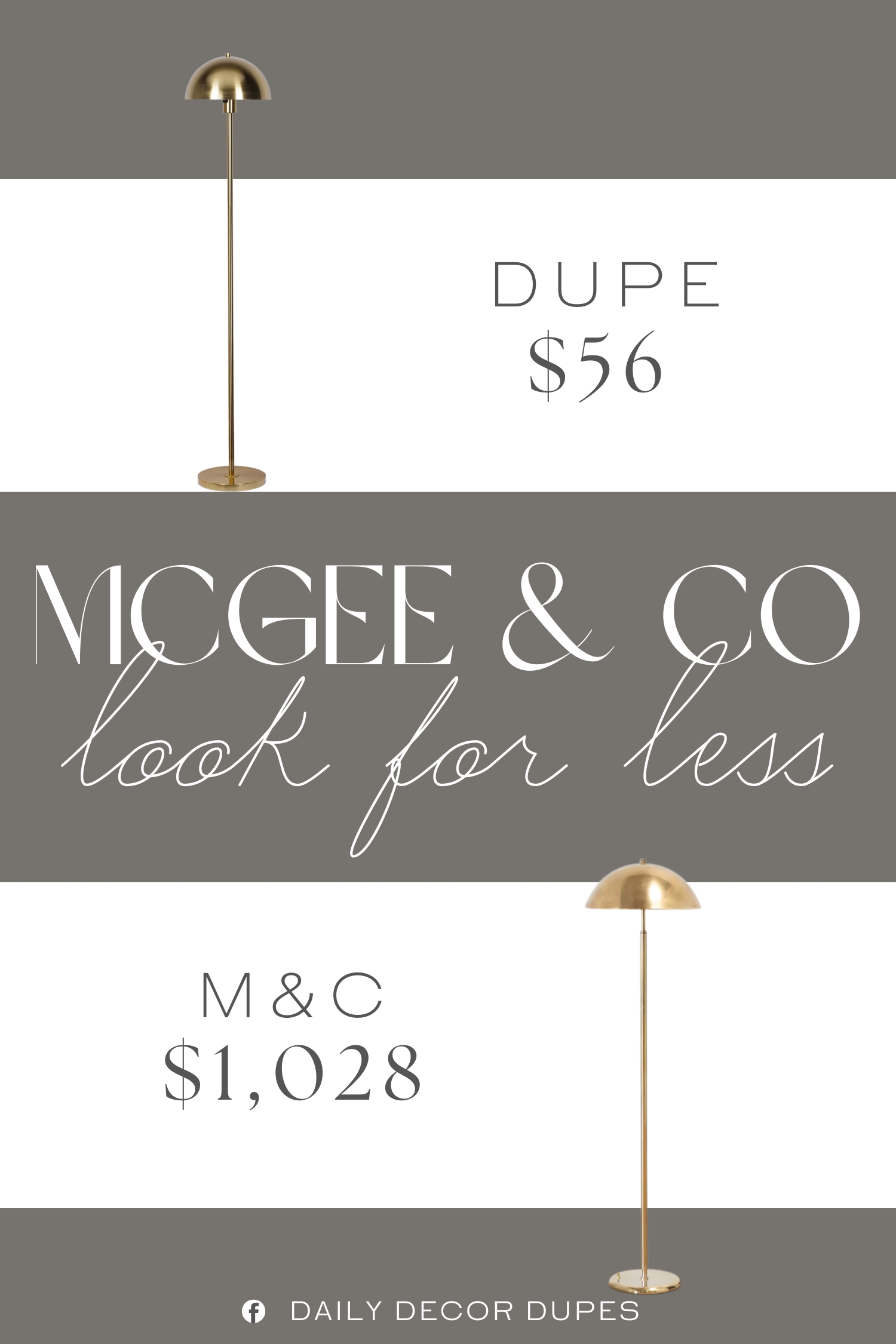 McGee & Co Aldorno Floor Lamp Dupe. The elegant metal dome shade, crafted from durable metal, delivers focused, downward light, ideal for reading and task lighting.