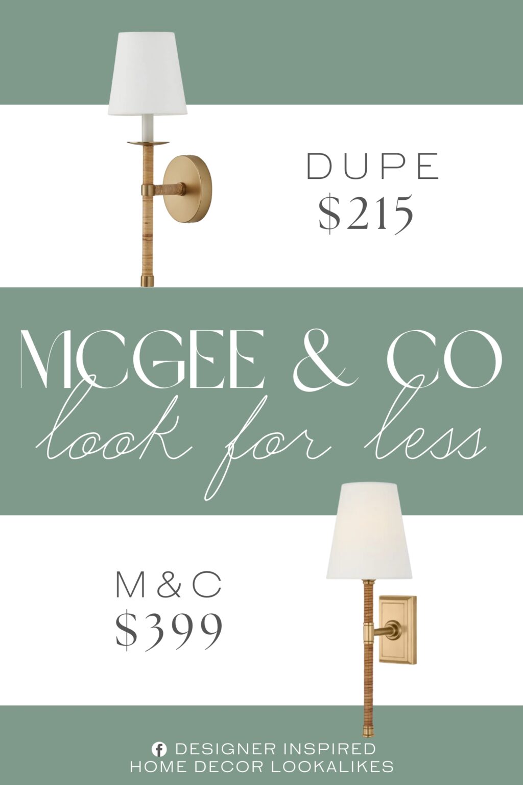 McGee & Co Basden Tail Sconce Dupe. Finish: Matte Brass. Material: Metal.
