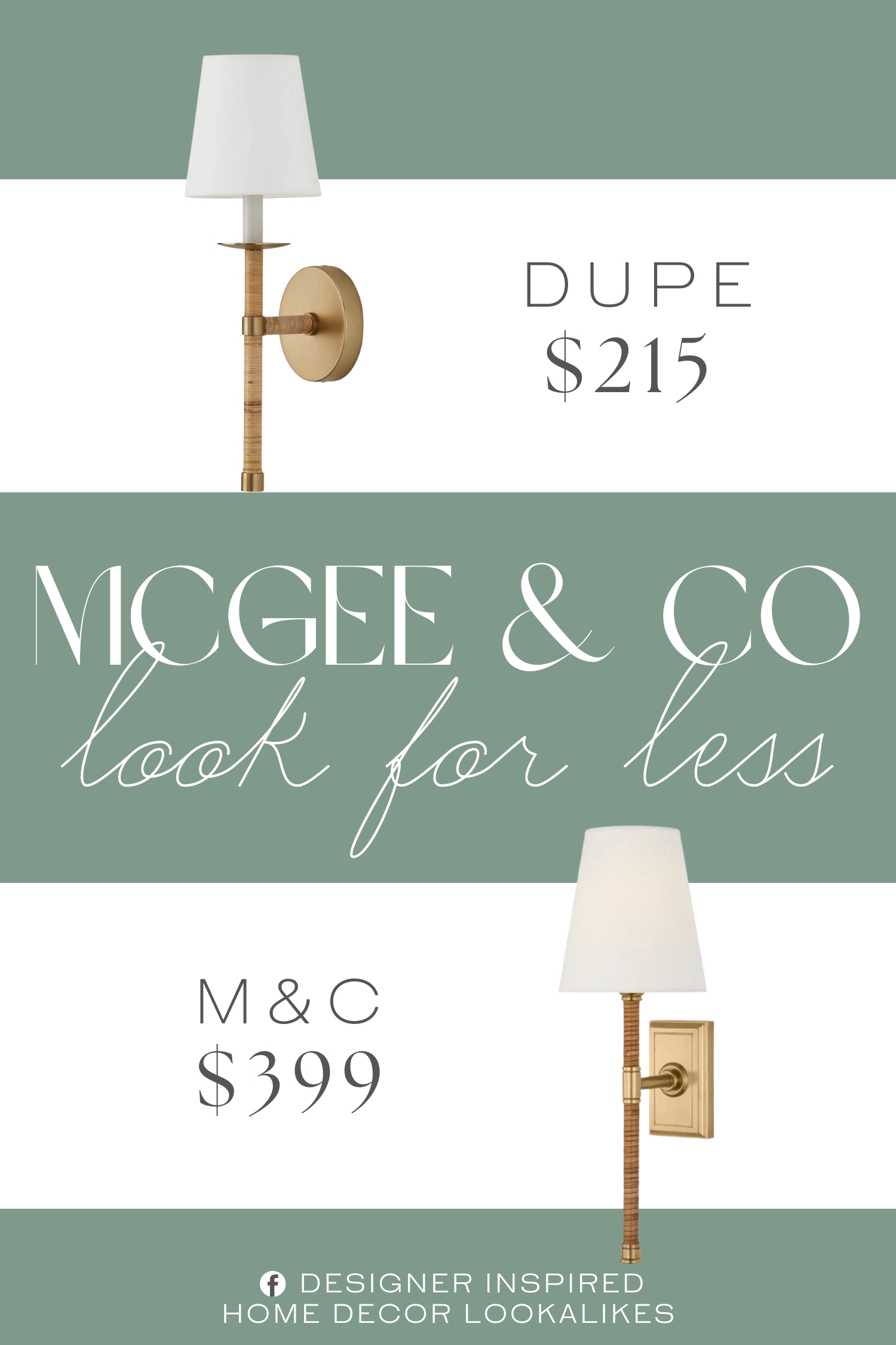 McGee & Co Basden Tail Sconce Dupe. Finish: Matte Brass. Material: Metal.