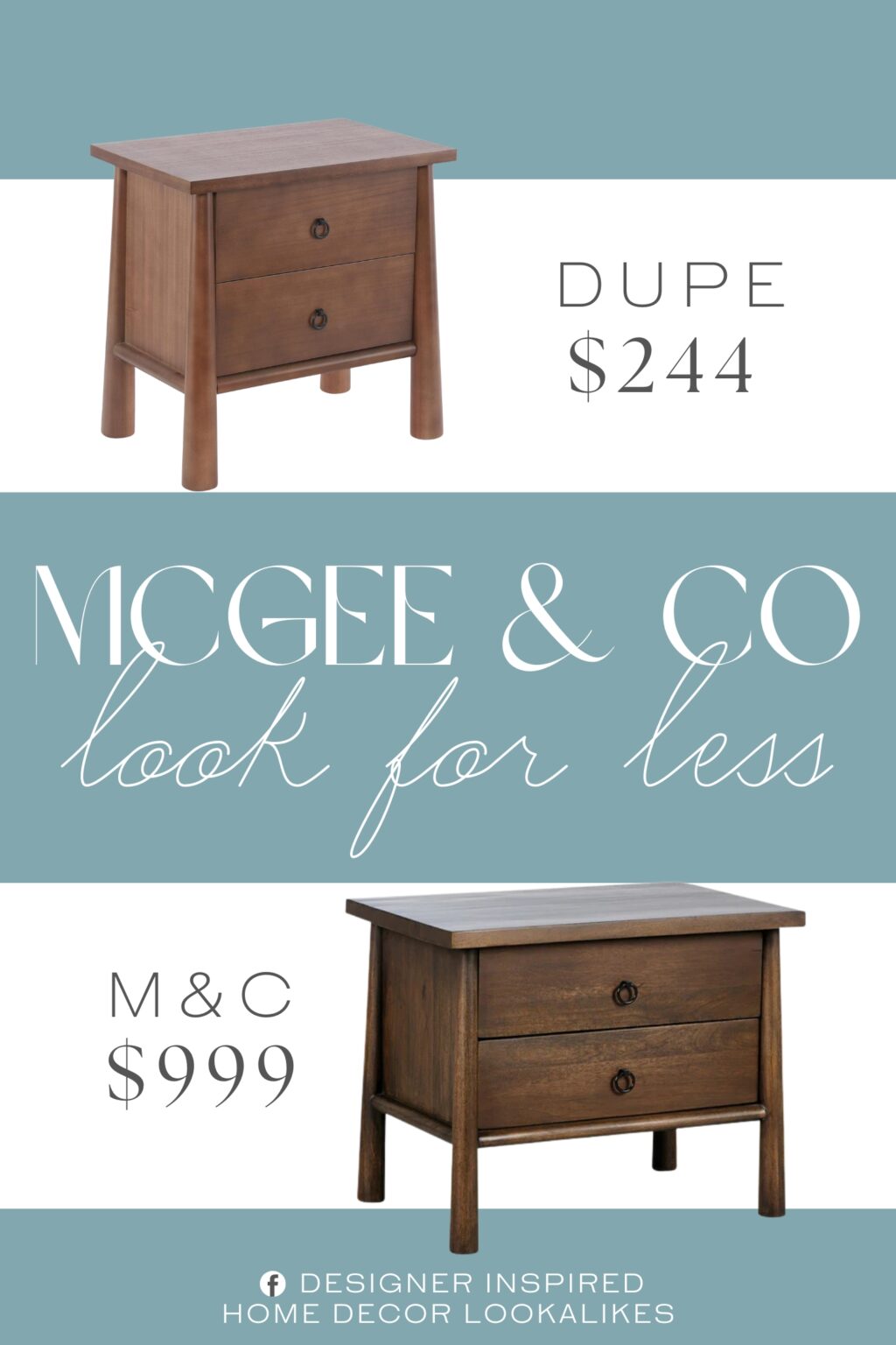 McGee & Co Bridgewater Nightstand Dupe. Enhanced with a sturdy MDF frame and natural wood veneer, this nightstand delivers long-lasting performance while adding a calming, modern touch to your room.