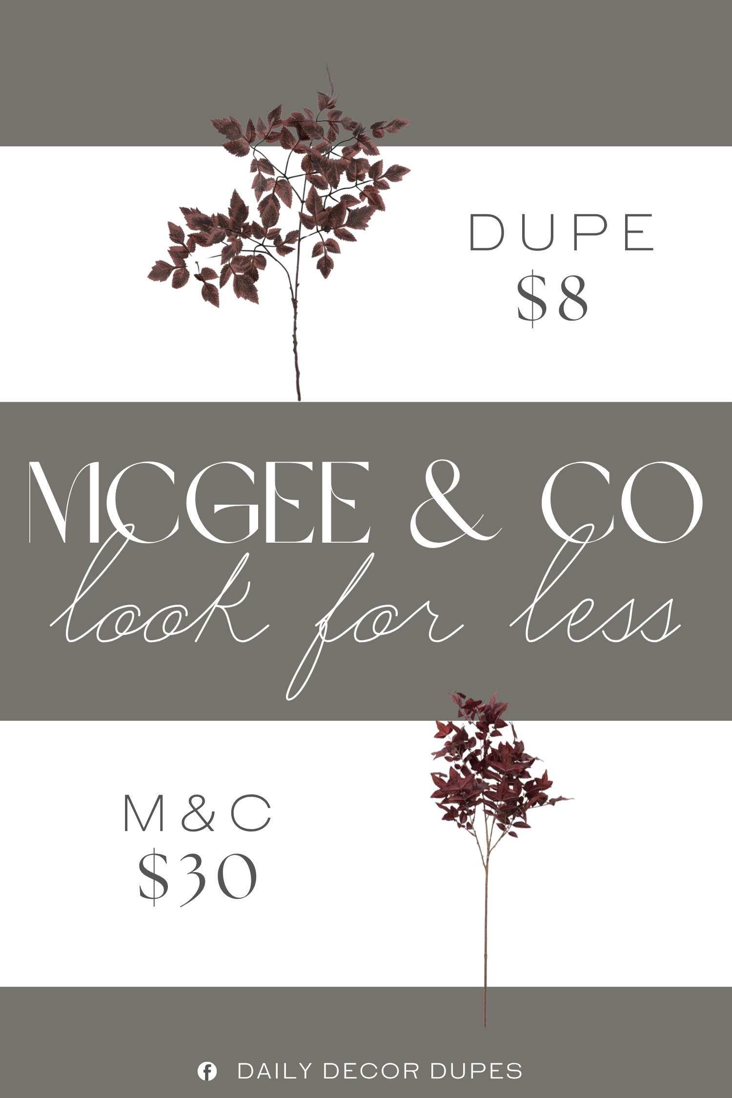 McGee & Co Faux Maple Leaf Stem Dupe. Made from silk, plastic, and internal wire, it boasts a lifelike appearance, and the flexible, malleable stems are durable and suitable for both indoor and outdoor decoration.