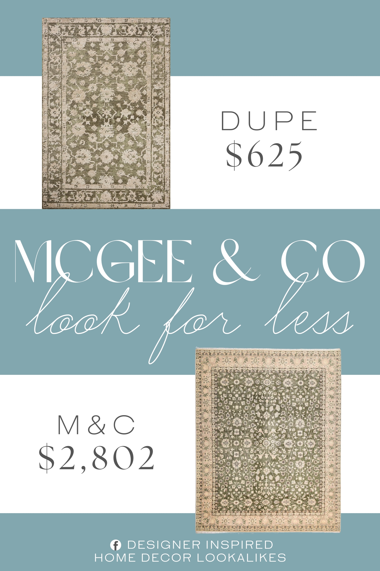 McGee & Co Fernwood Hand-Knotted Wool Rug Dupe. Percival is power-loomed of soft polyester in India for high-traffic durability.