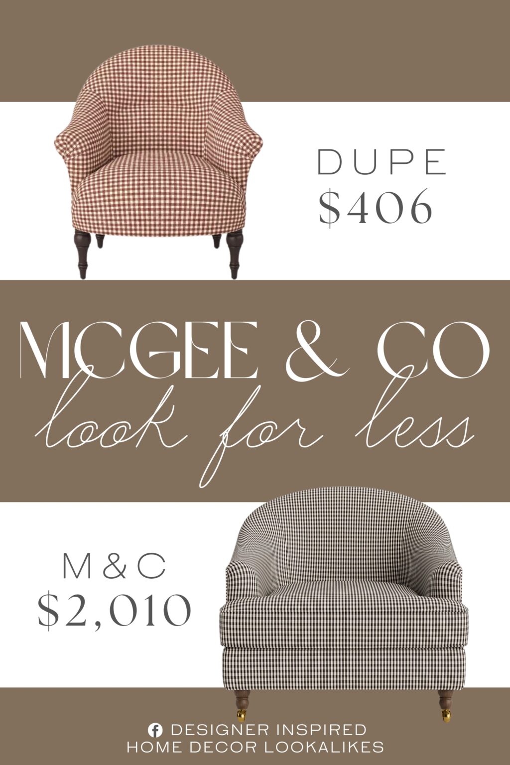 McGee & Co Fletcher Lounge Chair Dupe. Made with a wood frame and covered with cotton-linen blend upholstery, this printed chair brings life to any space.
