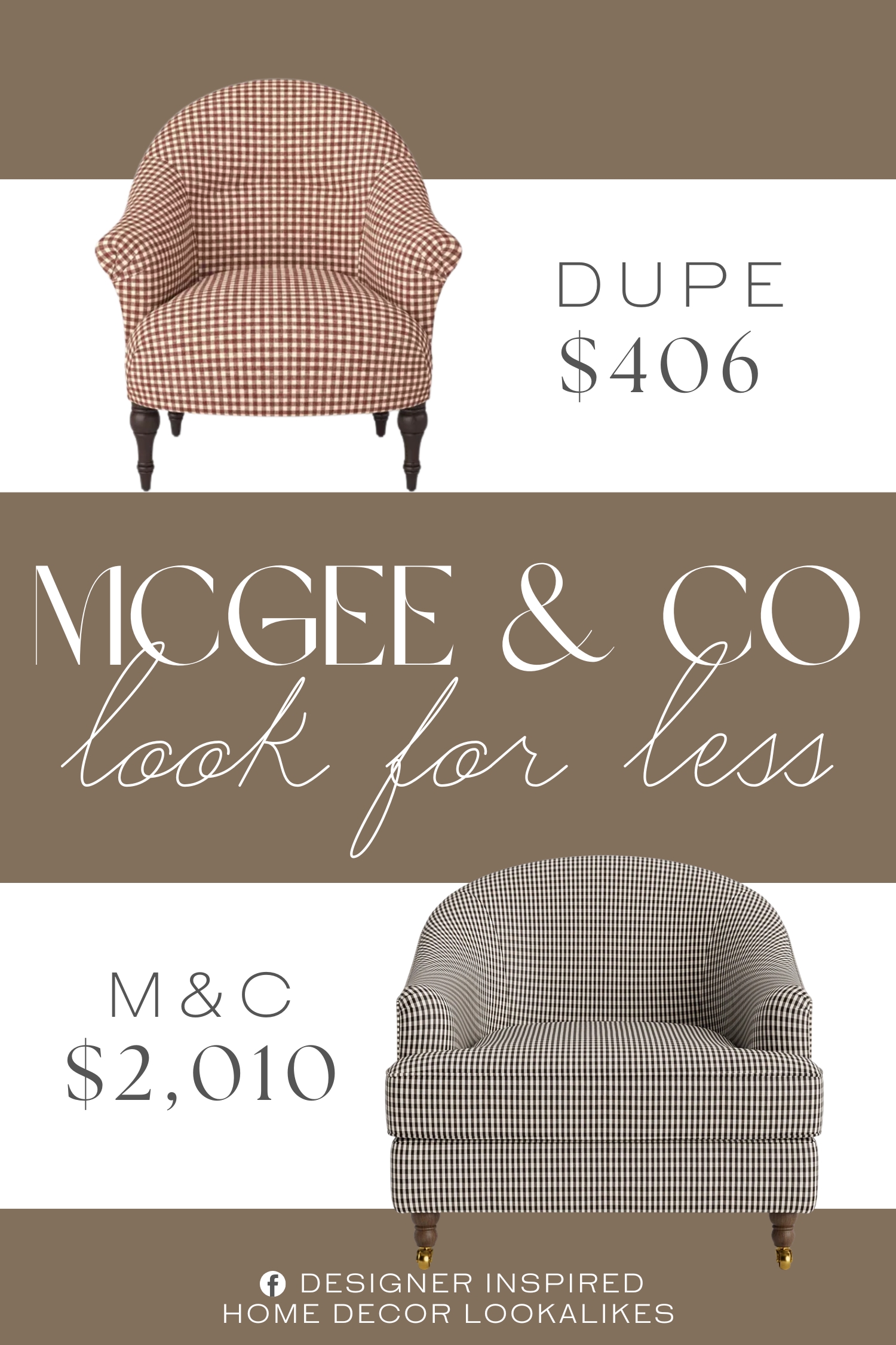 McGee & Co Fletcher Lounge Chair Dupe. Made with a wood frame and covered with cotton-linen blend upholstery, this printed chair brings life to any space.