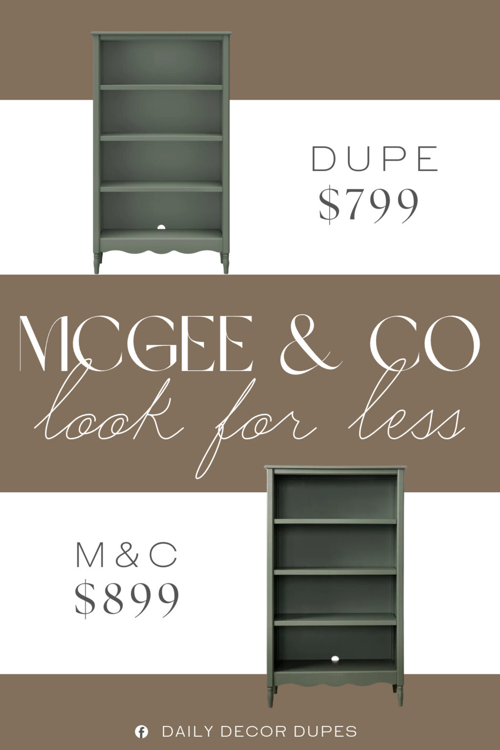 McGee & Co Liberty Namesake Bookcase Dupe. Featuring four spacious shelves, there's a place for all your favorite books and keepsakes. Three shelves are adjustable to best fit your family's needs. Cutouts on back of shelves allow for free flow of cords.