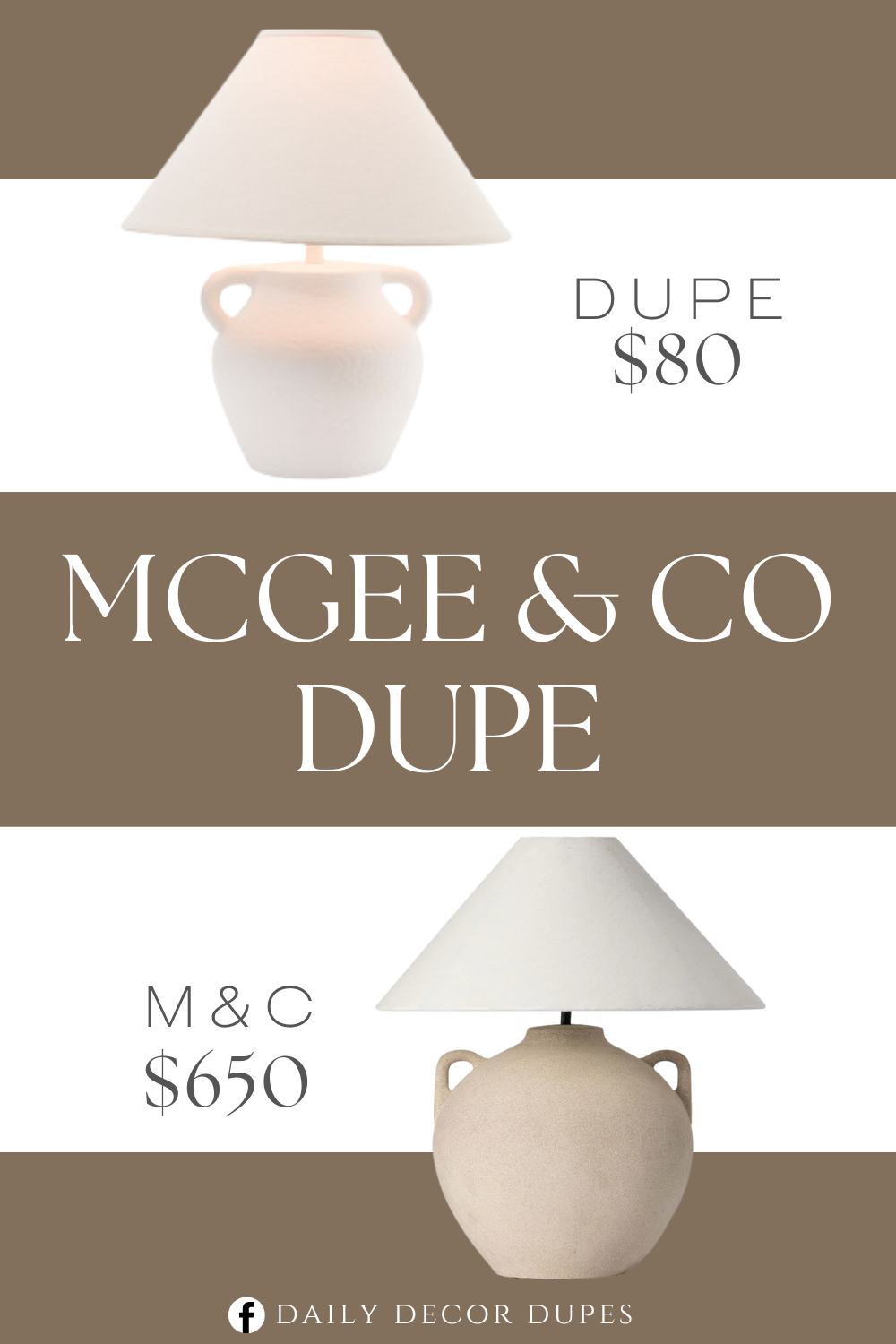 McGee & Co Mays Table Lamp Dupe. Dual carry handles, textured design, set of 2, ul listed. button rotary switch.