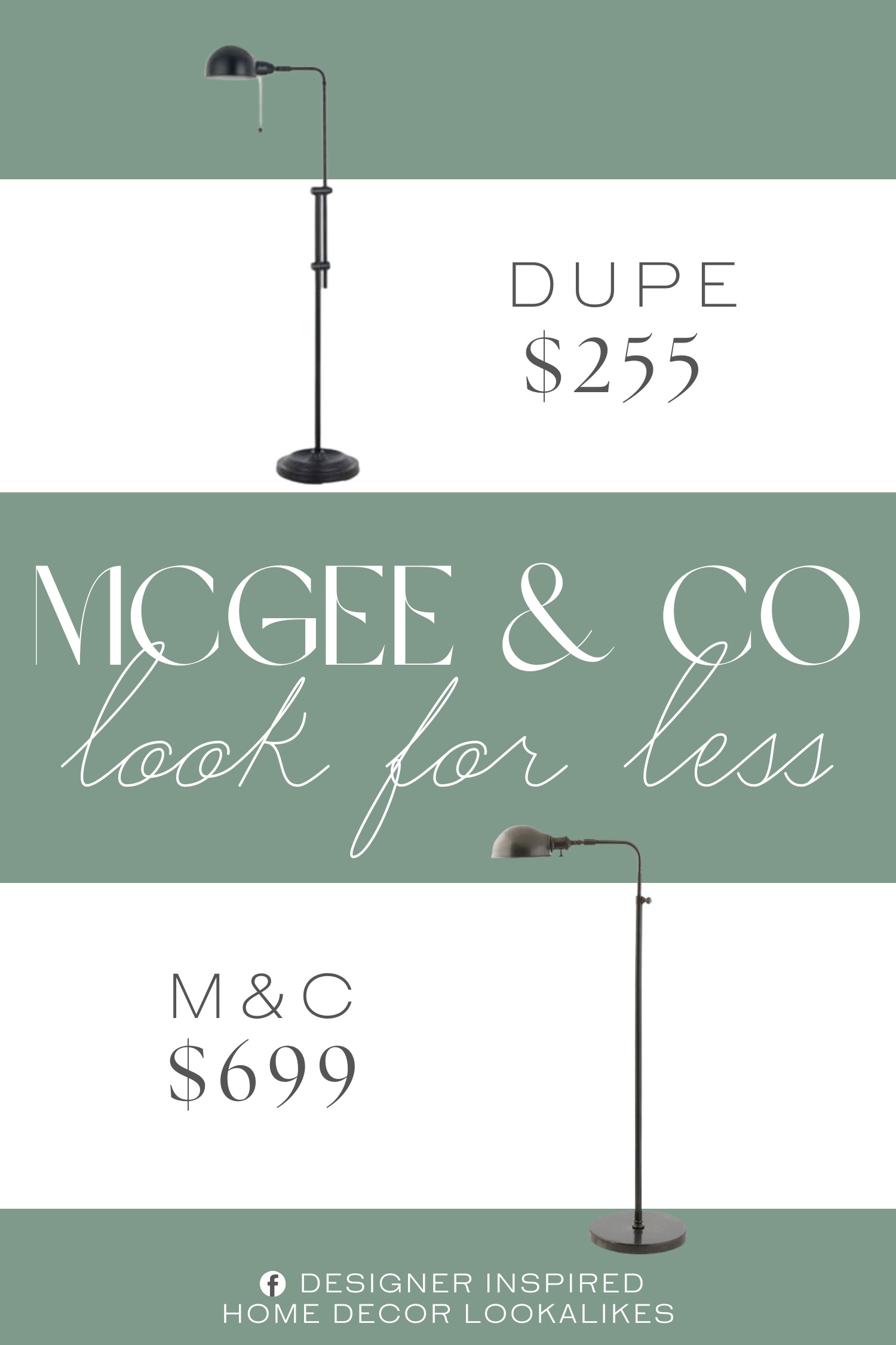 McGee & Co Old Pharmacy Floor Lamp Dupe. From the Cal Lighting brand, the industrial-inspired design comes in a beautiful oil-rubbed black bronze finish with a pull chain switch that is a staple of timeless style.