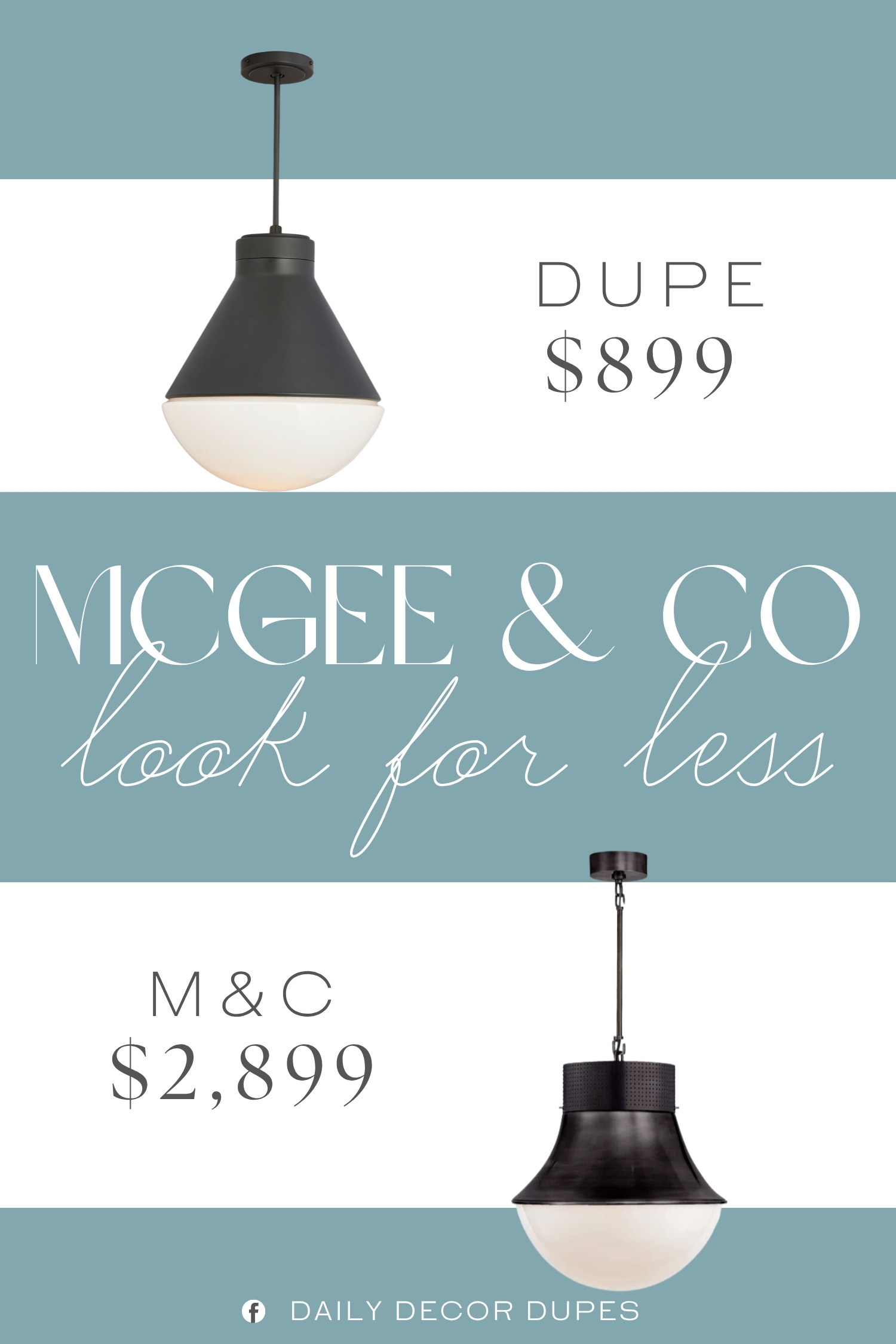 McGee & Co Precision Pendant Dupe. It features a brass fixture with a cased white glass shade.