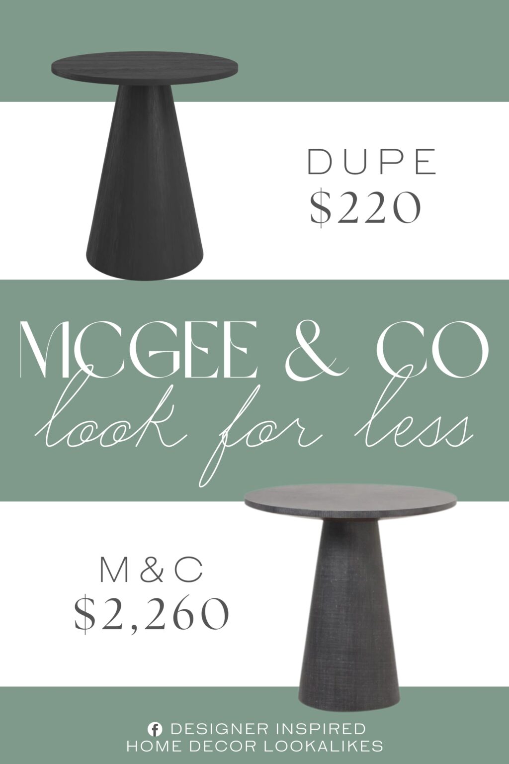 McGee & Co Sanderson Side Table Dupe. Crafted from engineered wood for a smooth and consistent surface.