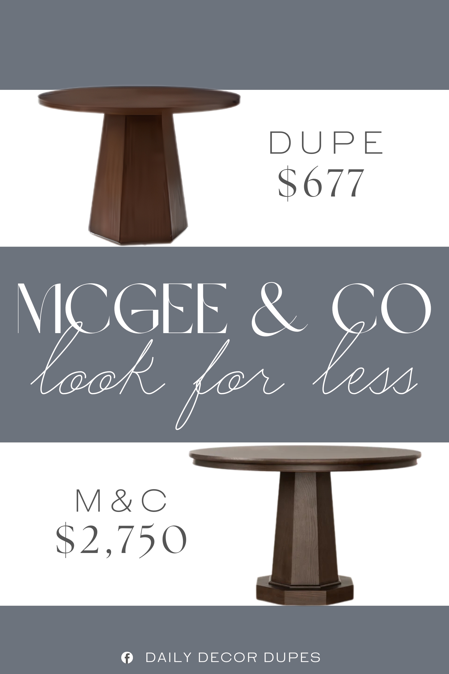 McGee & Co Winslow Dining Table Dupe. The round tabletop is crafted from a combination of solid and manufactured wood, providing durability and a sophisticated look. The surface features an intricate hexagonal snowflake pattern, adding a touch of artistry to the dining experience.
