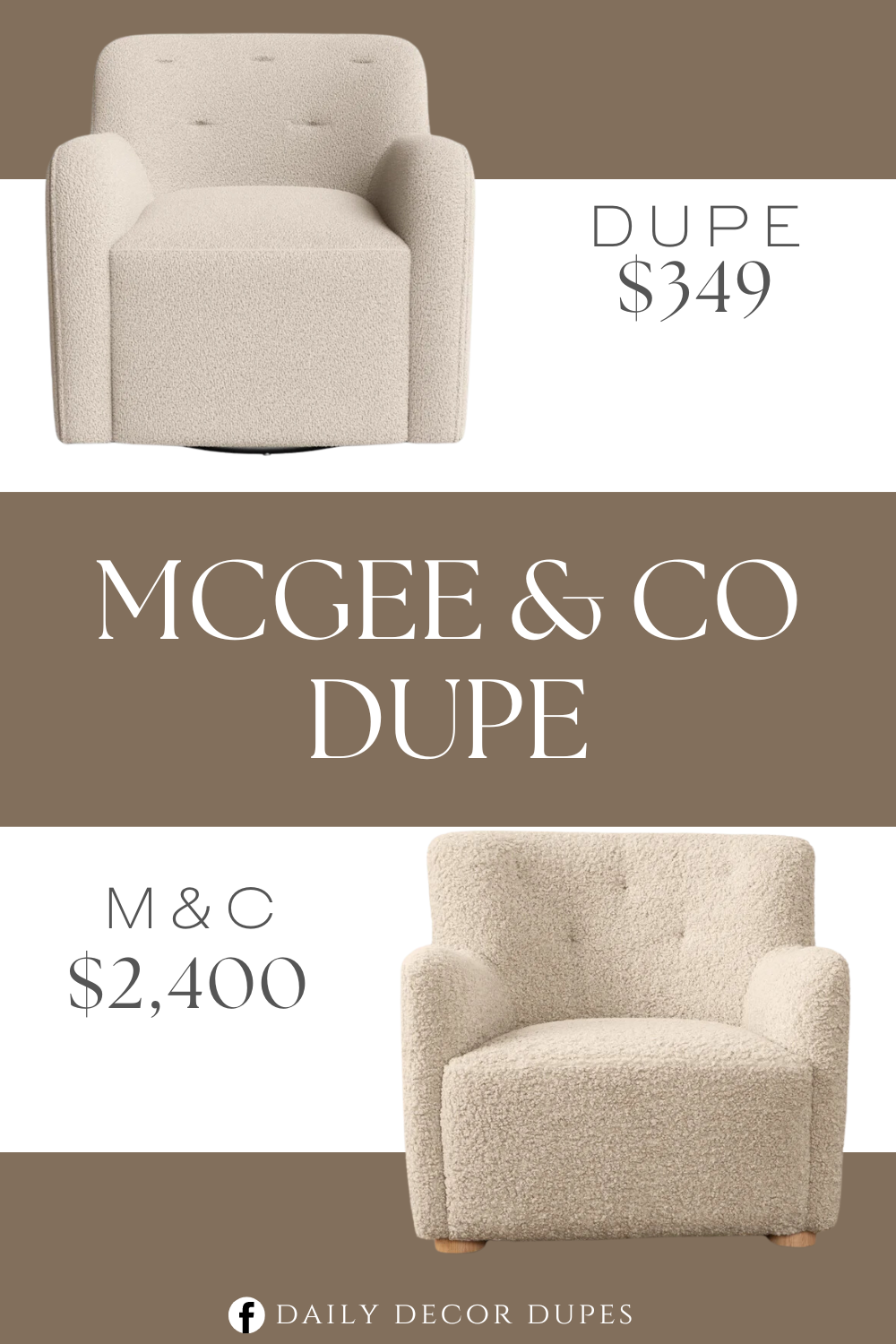 Mcgee & Co Magda Lounge Chair Dupe. Solid wood frame and supportive cushioning. This armchair is built to last. Solid wood frame provides strong and sturdy support to your body. Overall dimension 29.5'' H X 32.3'' W X 33.9'' D.