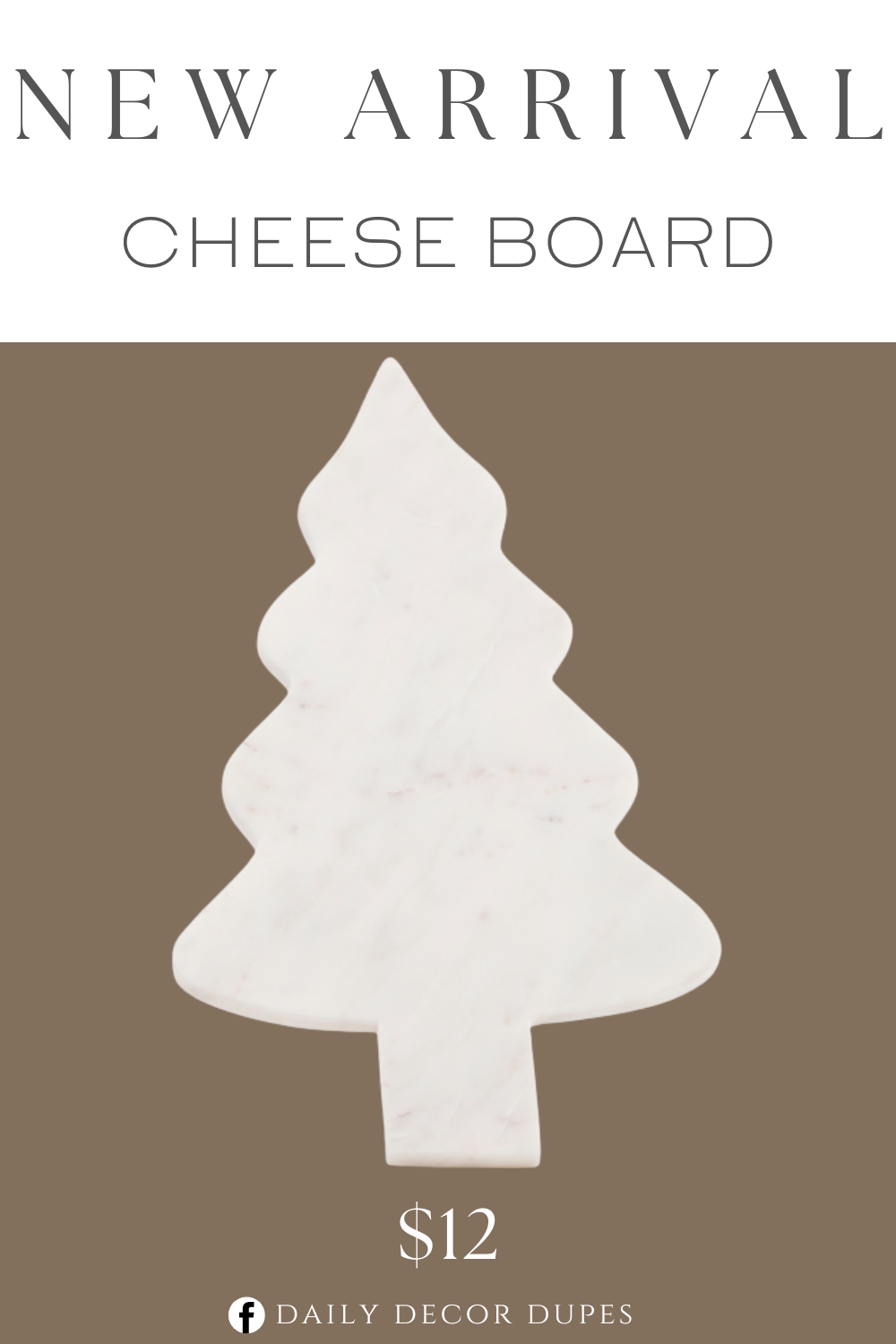 New Arrival Cheese Board. Holiday themed. Made from marble. Overall dimension 15in L x 8in W.