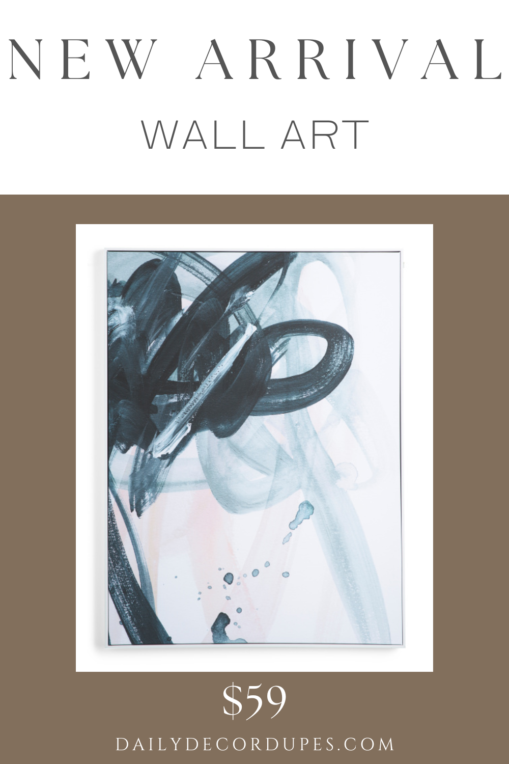 New Arrival Wall Art. Abstract design. String for hanging Overall dimension 30in W x 40in H.