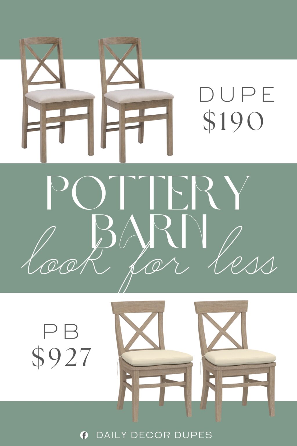 Pottery Barn Aaron Dining Chair Dupe. The sturdy backrest features a timeless cross shape framed in solid wood, providing enhanced stability and support. The frame and legs are constructed with solid rubberwood and plywood, giving it a sturdy base that supports weights of up to 350 lbs.