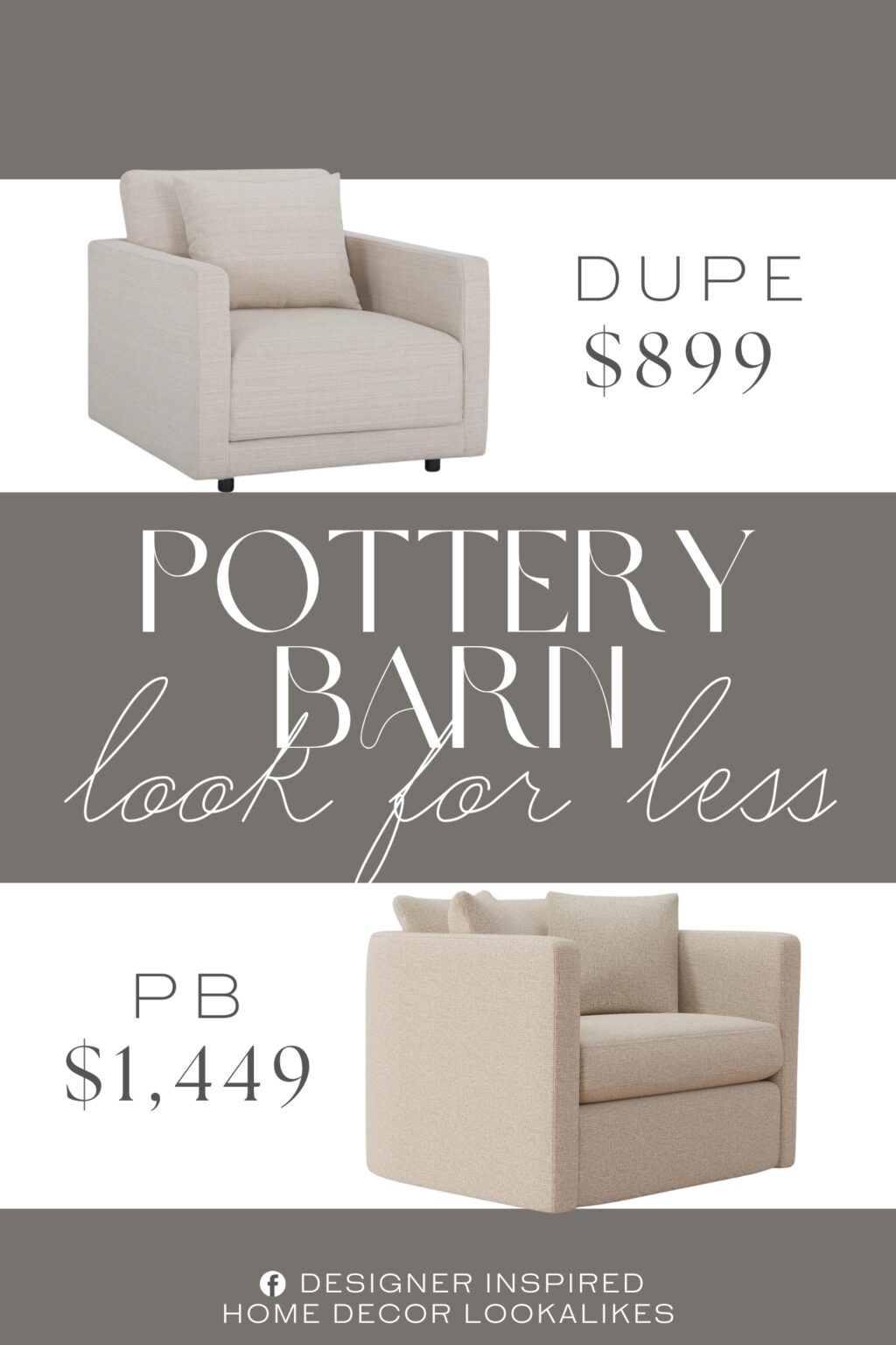 Pottery Barn Ayden Barrel Arm Swivel Chair Dupe. Built with a solid wood frame and wrapped in performance fabric, it’s ready for use in hectic homes.