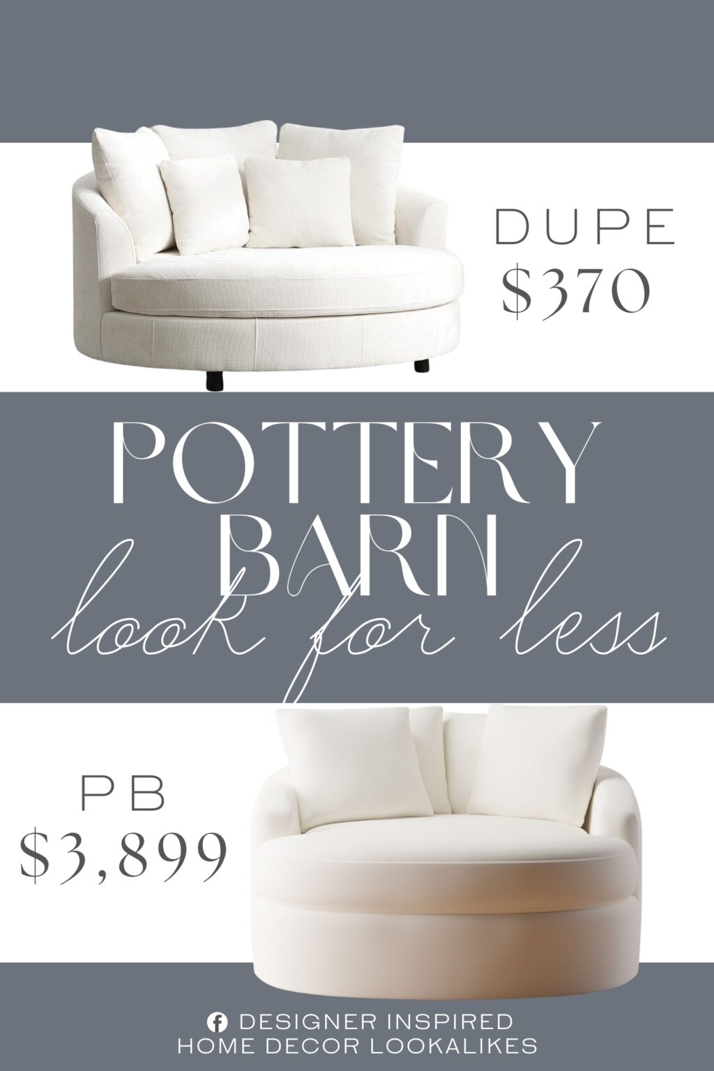Pottery Barn Balboa Media Lounger Dupe. The frame of the oversized chair is made of sturdy solid wood frame and high-density durable foam material. And It has high-quality and sturdy solid wood chair leg for durability.