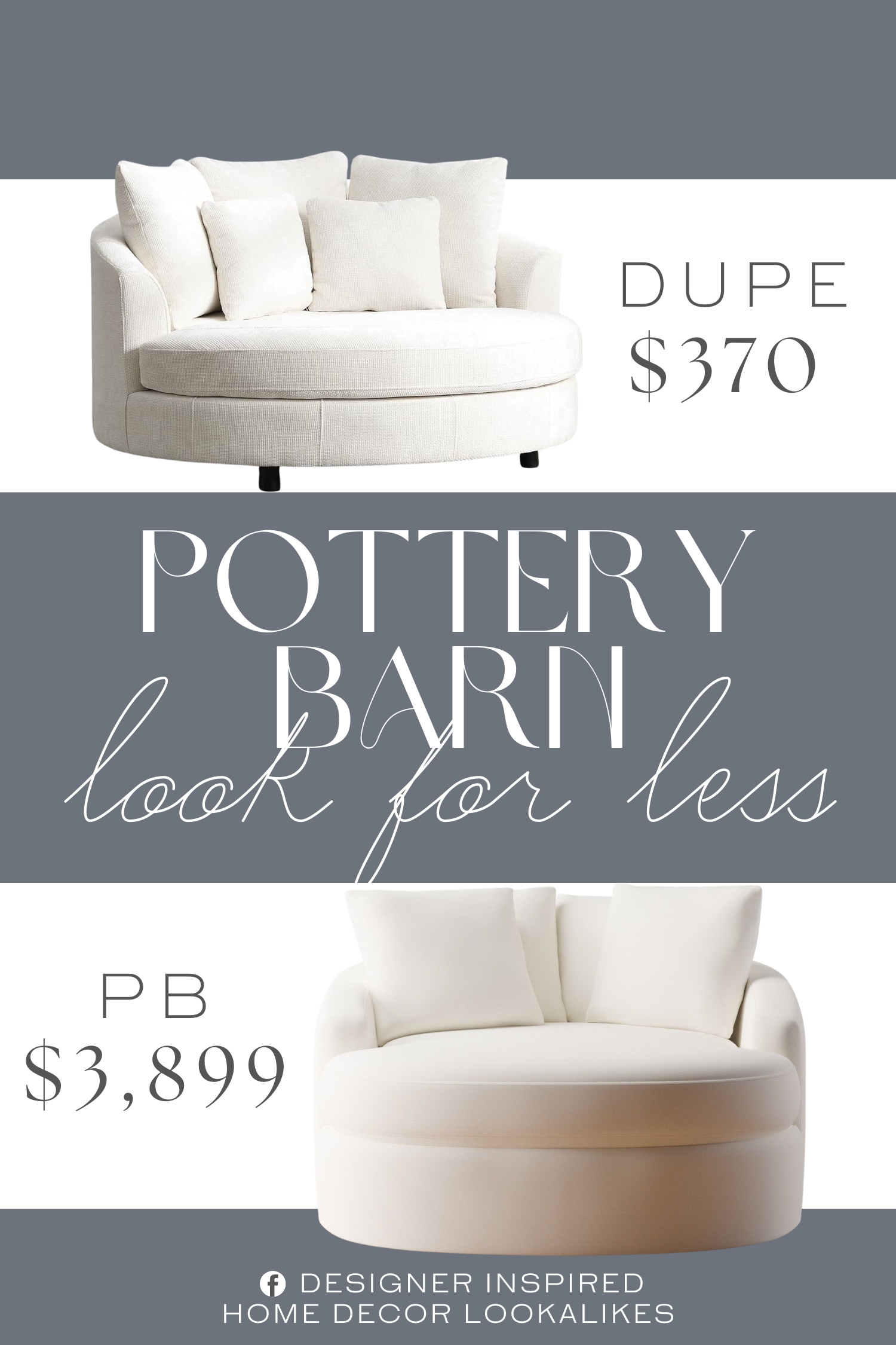 Pottery Barn Balboa Media Lounger Dupe. The frame of the oversized chair is made of sturdy solid wood frame and high-density durable foam material. And It has high-quality and sturdy solid wood chair leg for durability.