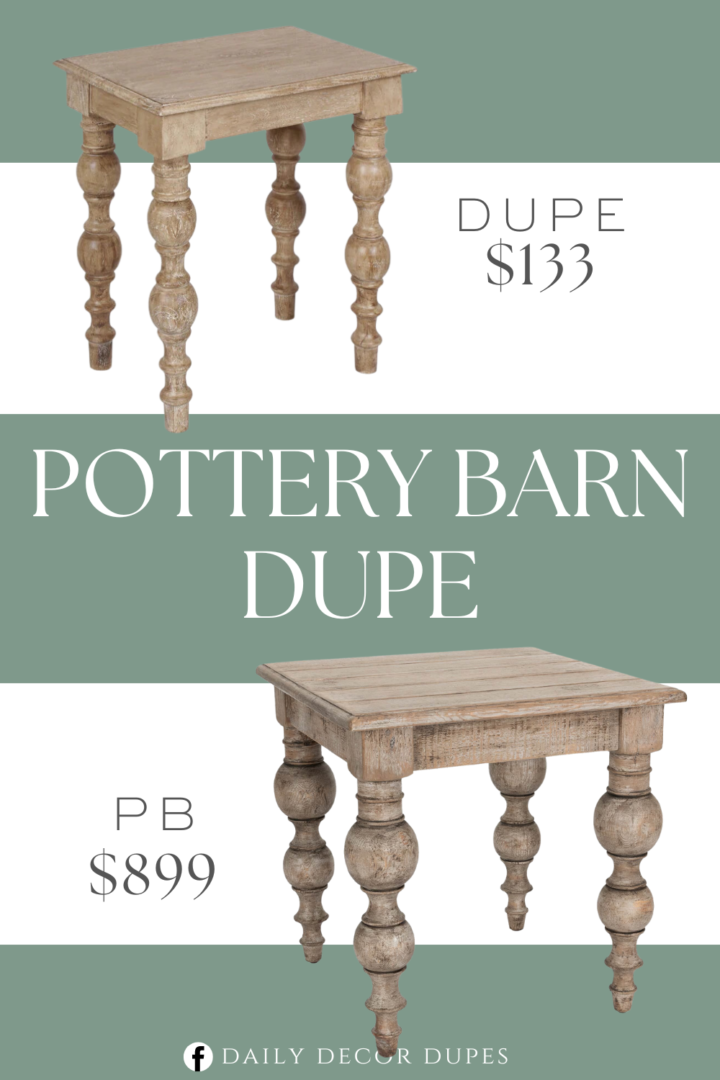 Pottery Barn Bander Square Reclaimed Wood End Table Dupe