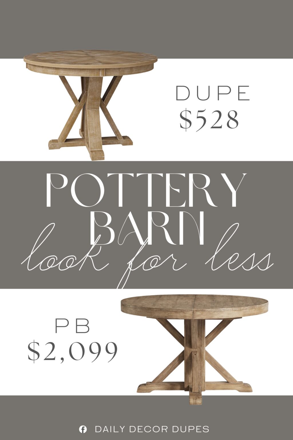 Pottery Barn Benchwright Extendable Pedestal Dining Table Dupe. The table is constructed with a solid wood frame, which not only adds to its durability but also highlights the natural beauty and authenticity of wood. This ensures that the table will stand up to everyday use and last for years.