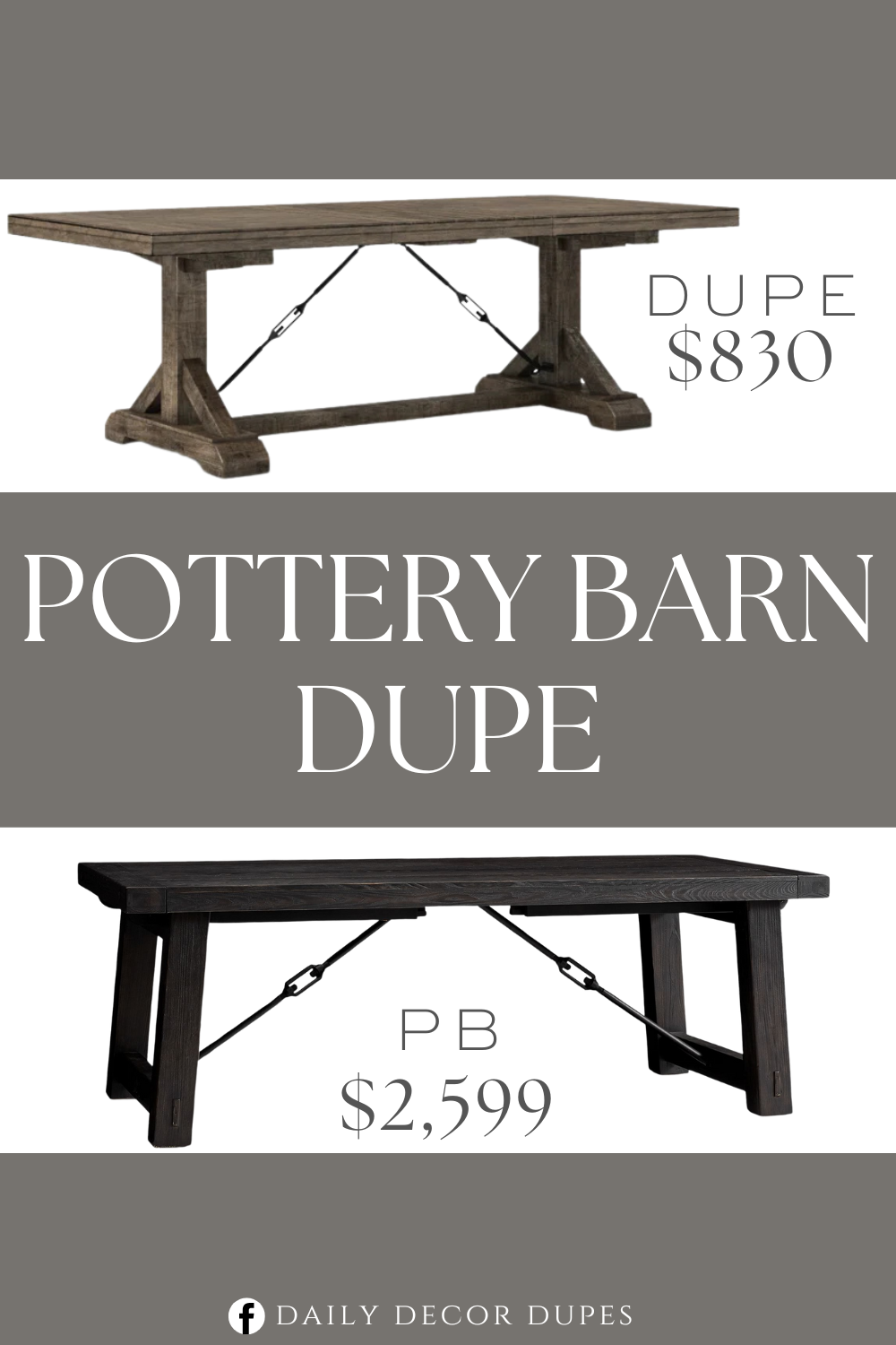 Pottery Barn Benchwright Extending Dining Table Dupe. It's crafted from solid and engineered wood in a walnut finish that pairs well with any aesthetic, from farmhouse to coastal cottage.