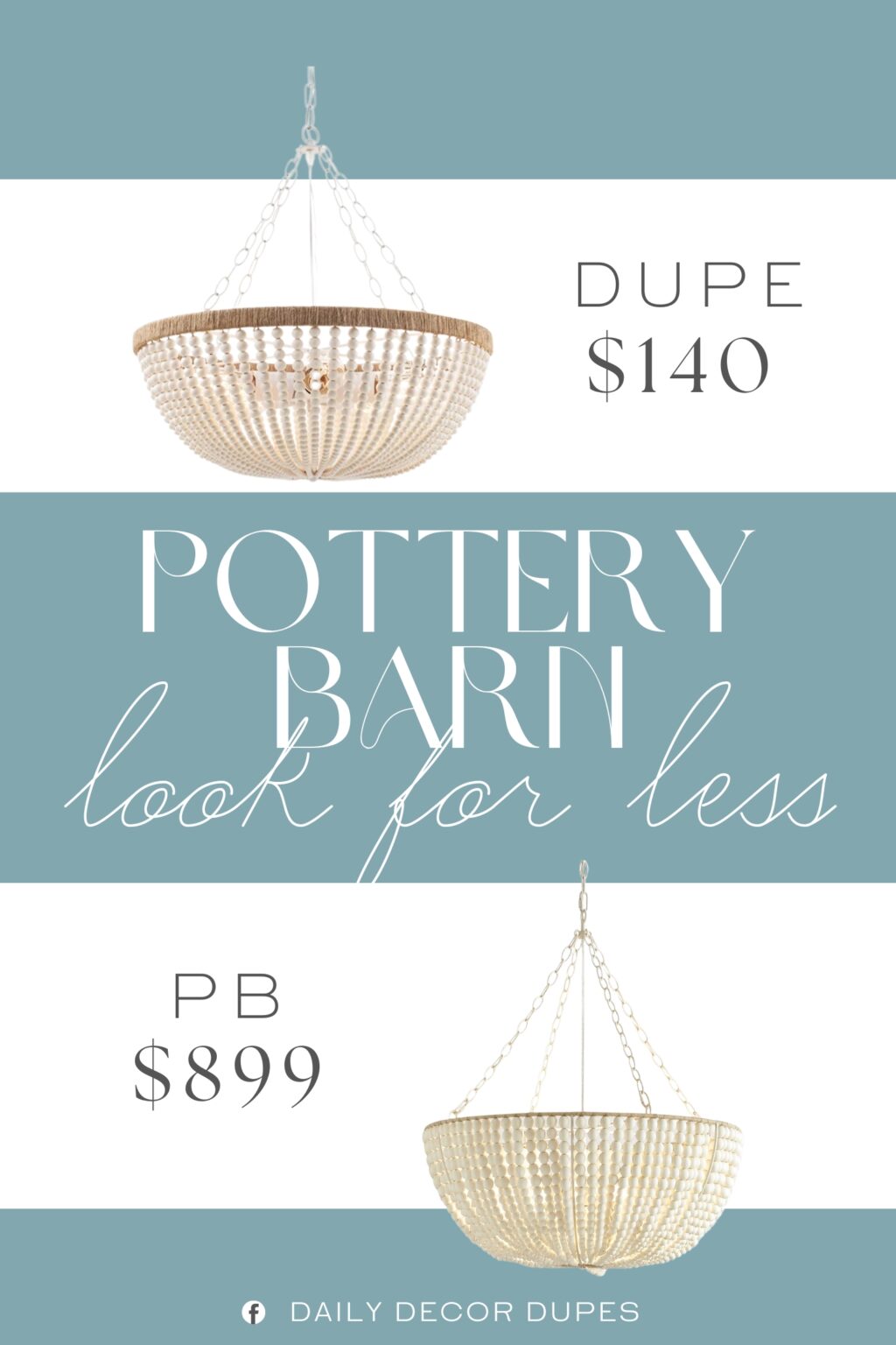 Pottery Barn Bristol Wood Bead Chandelier Dupe. This boho chandelier light fixture is made of oak white wood bead and hemp rope, bringing eye-catching and Bohemia feelings to your room.