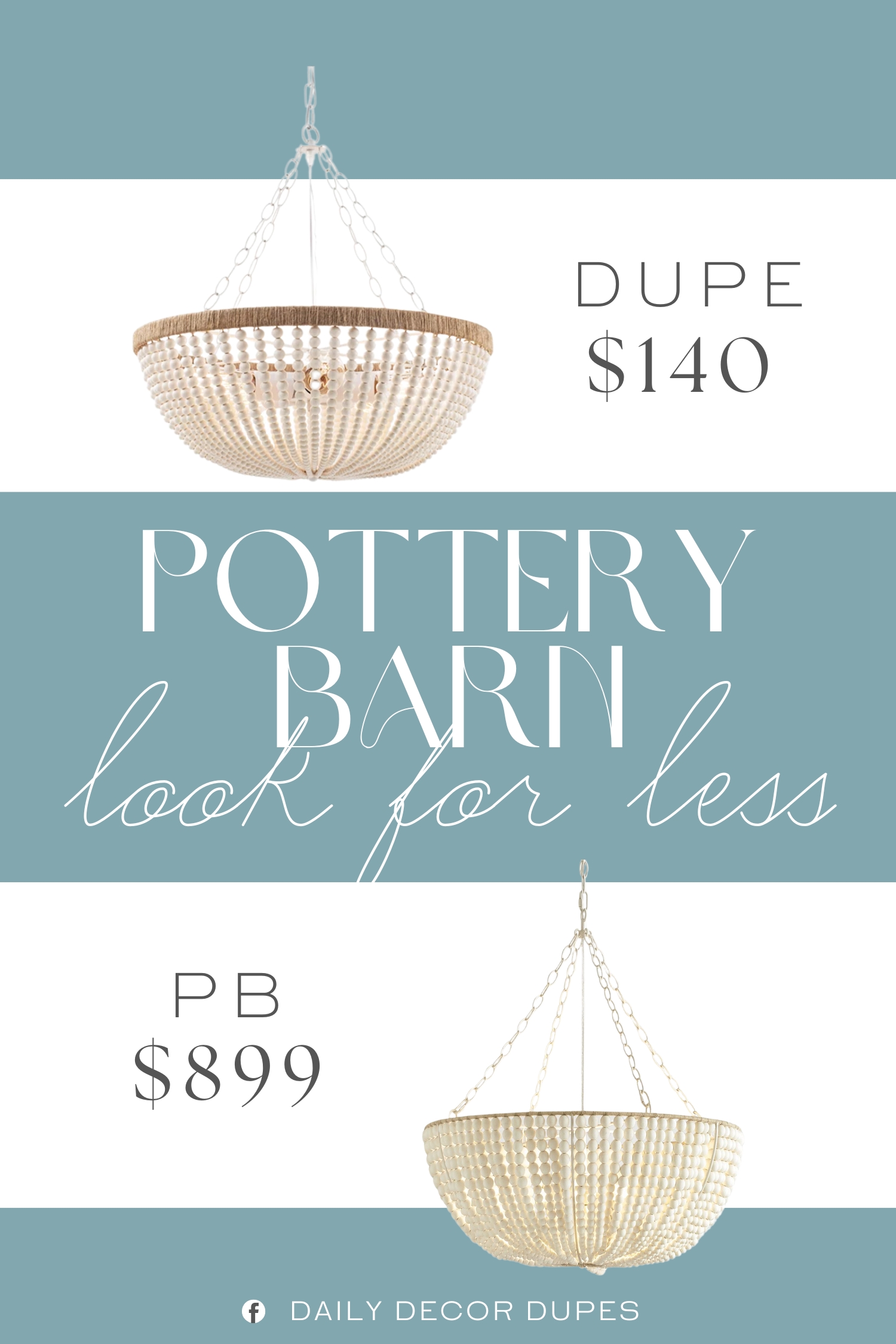 Pottery Barn Bristol Wood Bead Chandelier Dupe. This boho chandelier light fixture is made of oak white wood bead and hemp rope, bringing eye-catching and Bohemia feelings to your room.