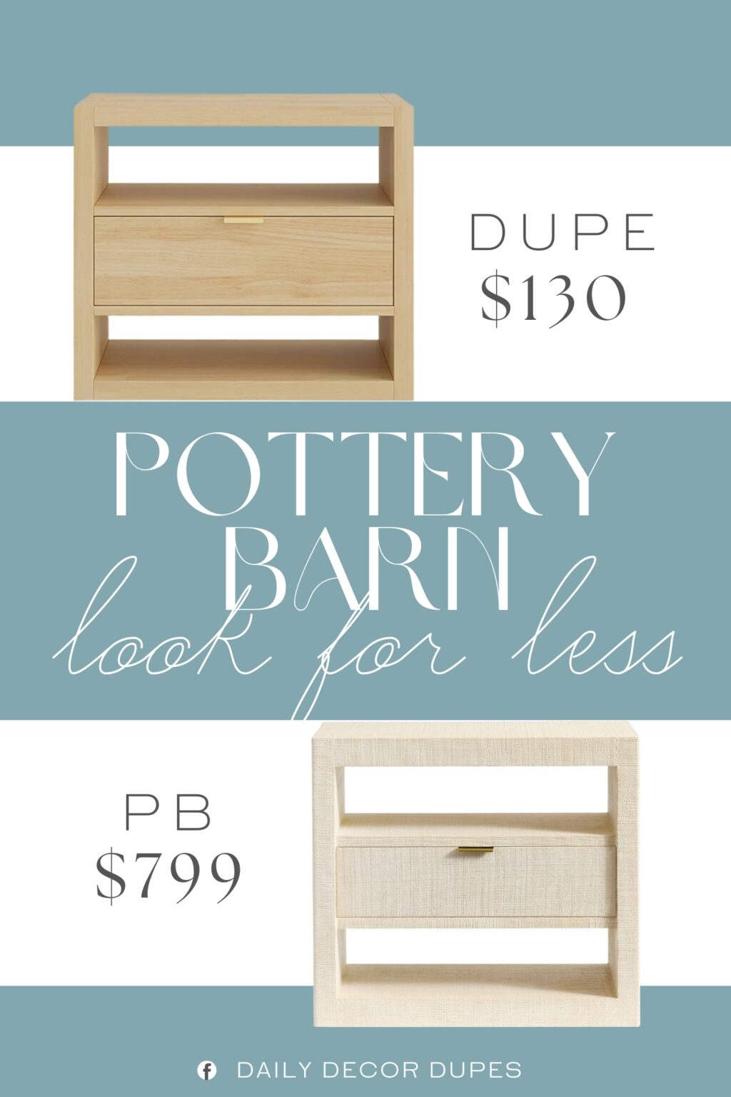 Pottery Barn Cape Nightstand Dupe. this modern nightstand, featuring a clean rectangular silhouette and a textured finish that blends rustic warmth with contemporary design.