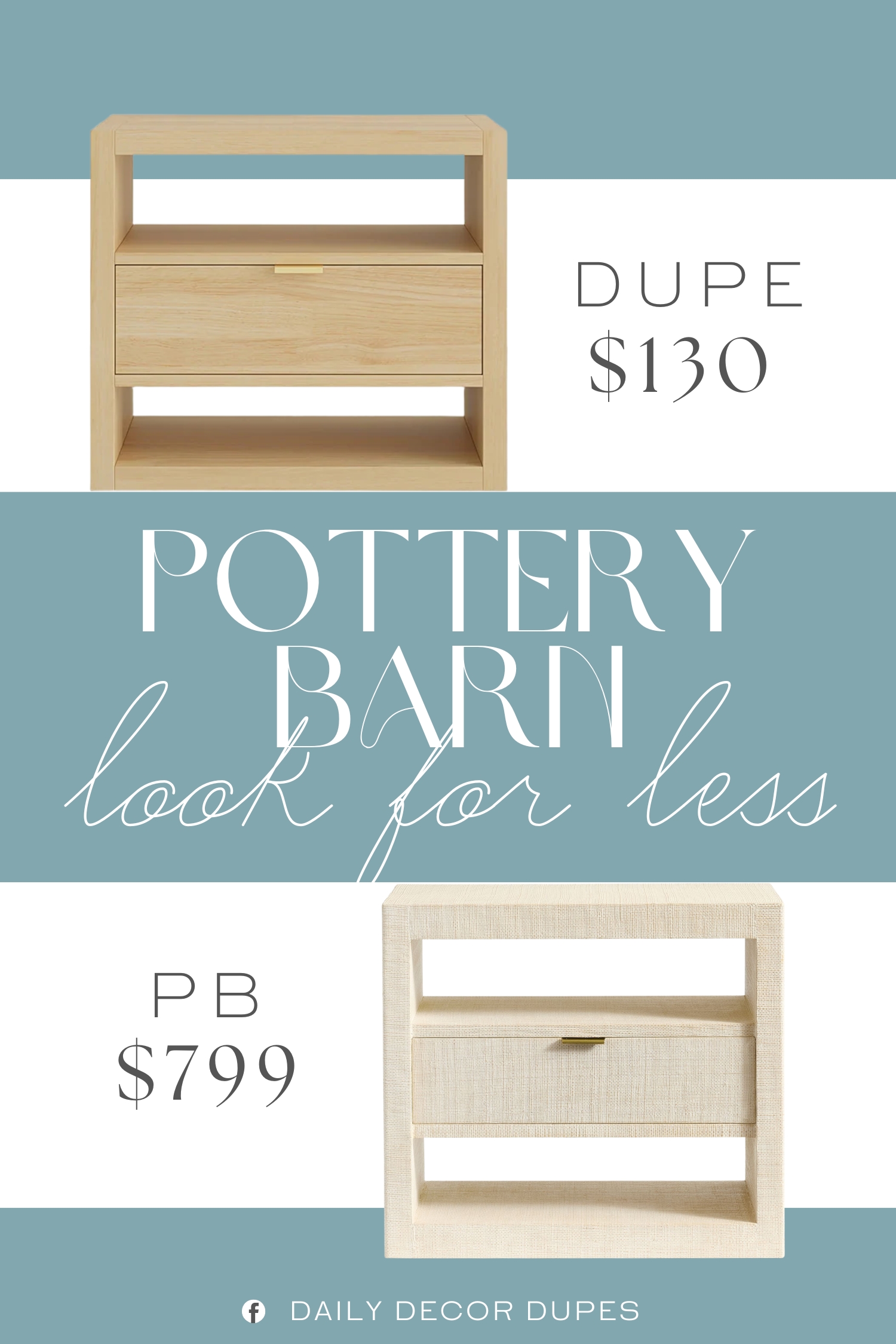 Pottery Barn Cape Nightstand Dupe. this modern nightstand, featuring a clean rectangular silhouette and a textured finish that blends rustic warmth with contemporary design.