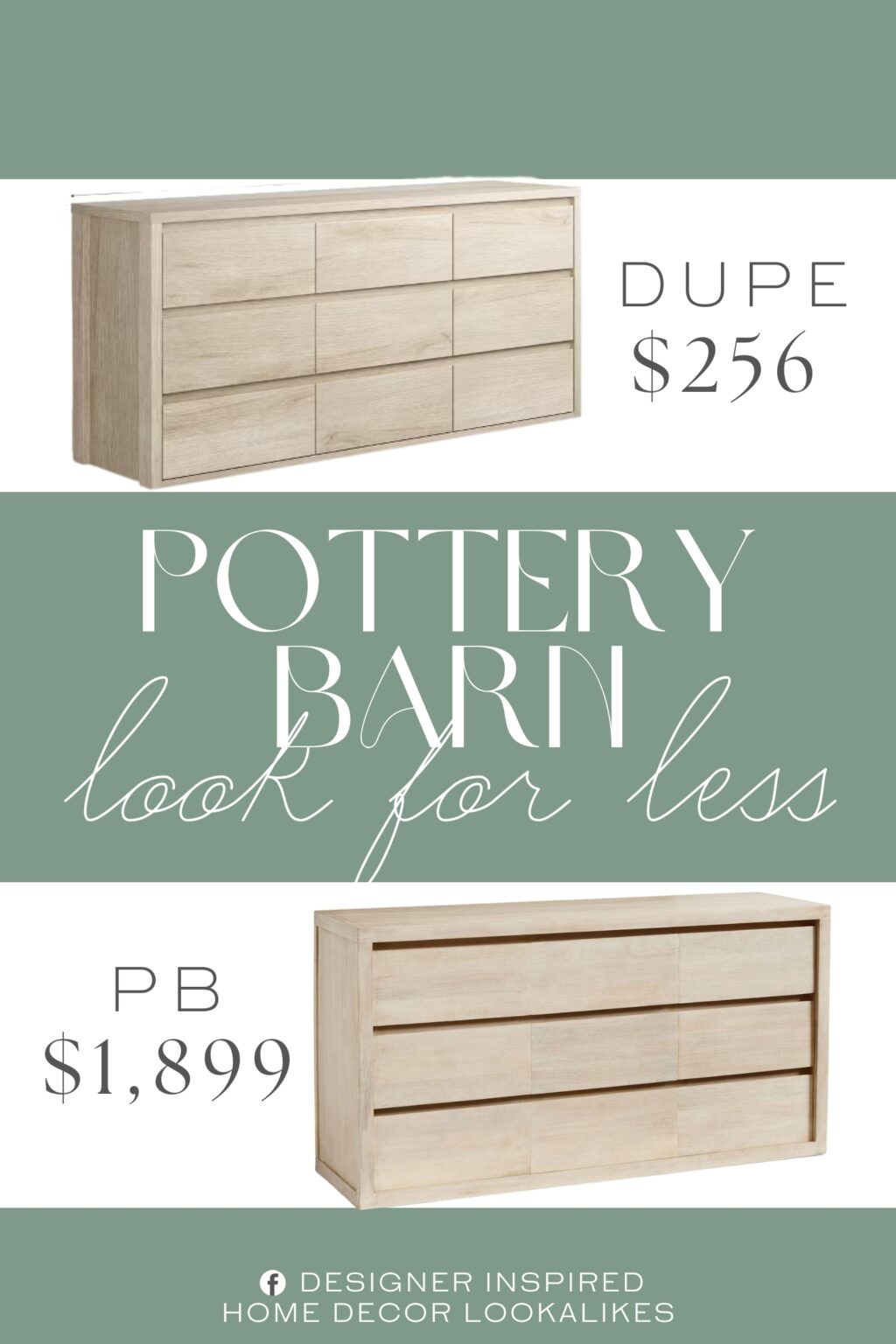 Pottery Barn Cayman 9-Drawer Dresser Dupe. Engineered with a reinforced frame and durable materials, this wooden dresser provides unwavering stability. Its sturdy construction ensures smooth drawer operation, offering you long-lasting reliability for your home.